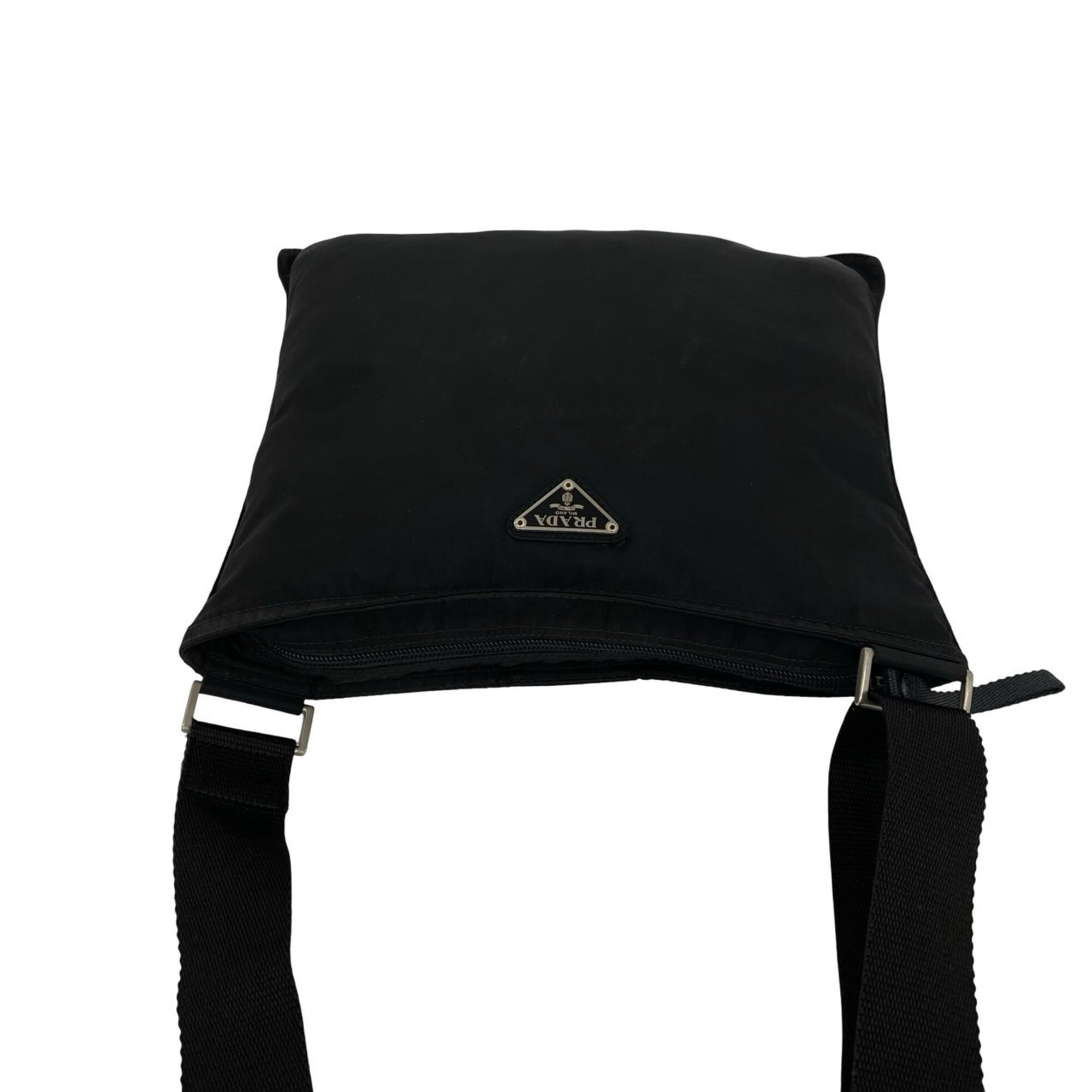 Prada Black Nylon Pochette Shoulder Bag (Pre-Owned)