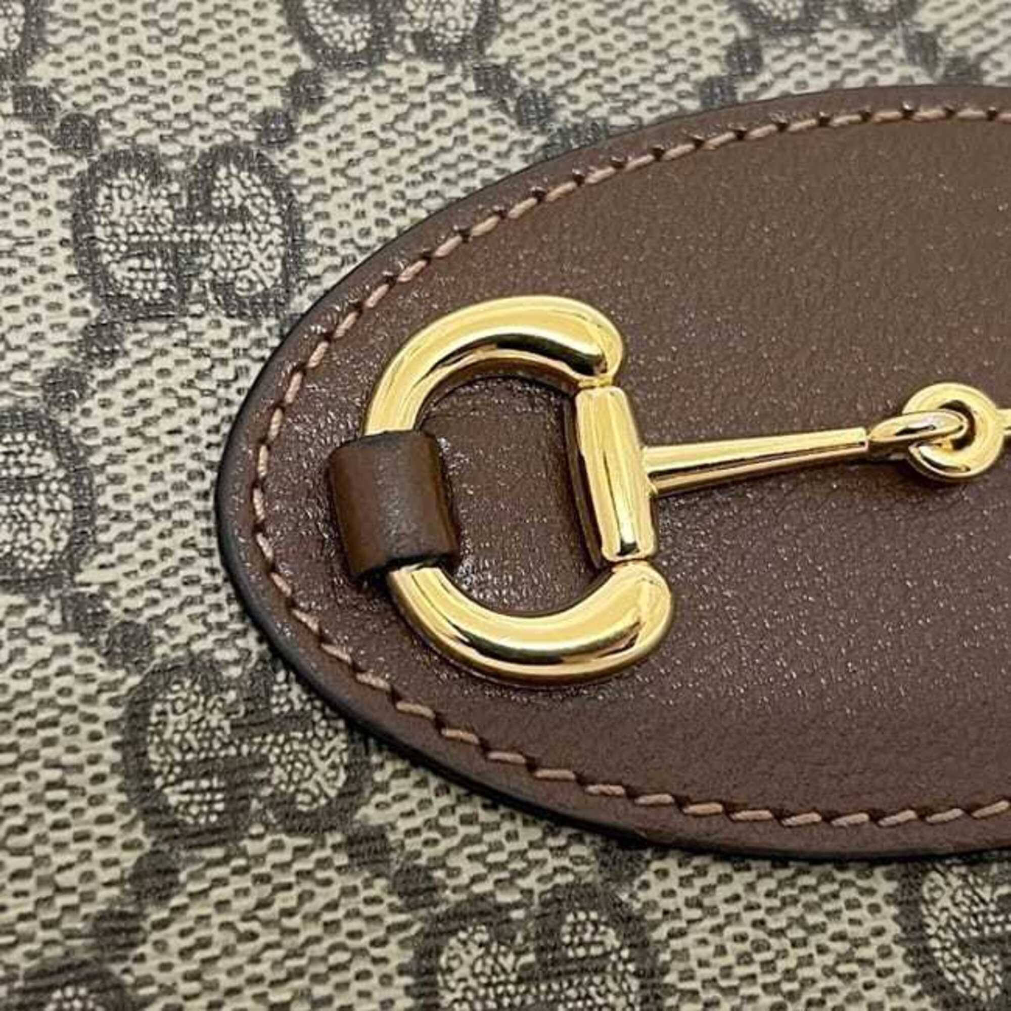 Gucci Beige Brown Pvc Leather Long Wallet (Bi-Fold) (Pre-Owned)