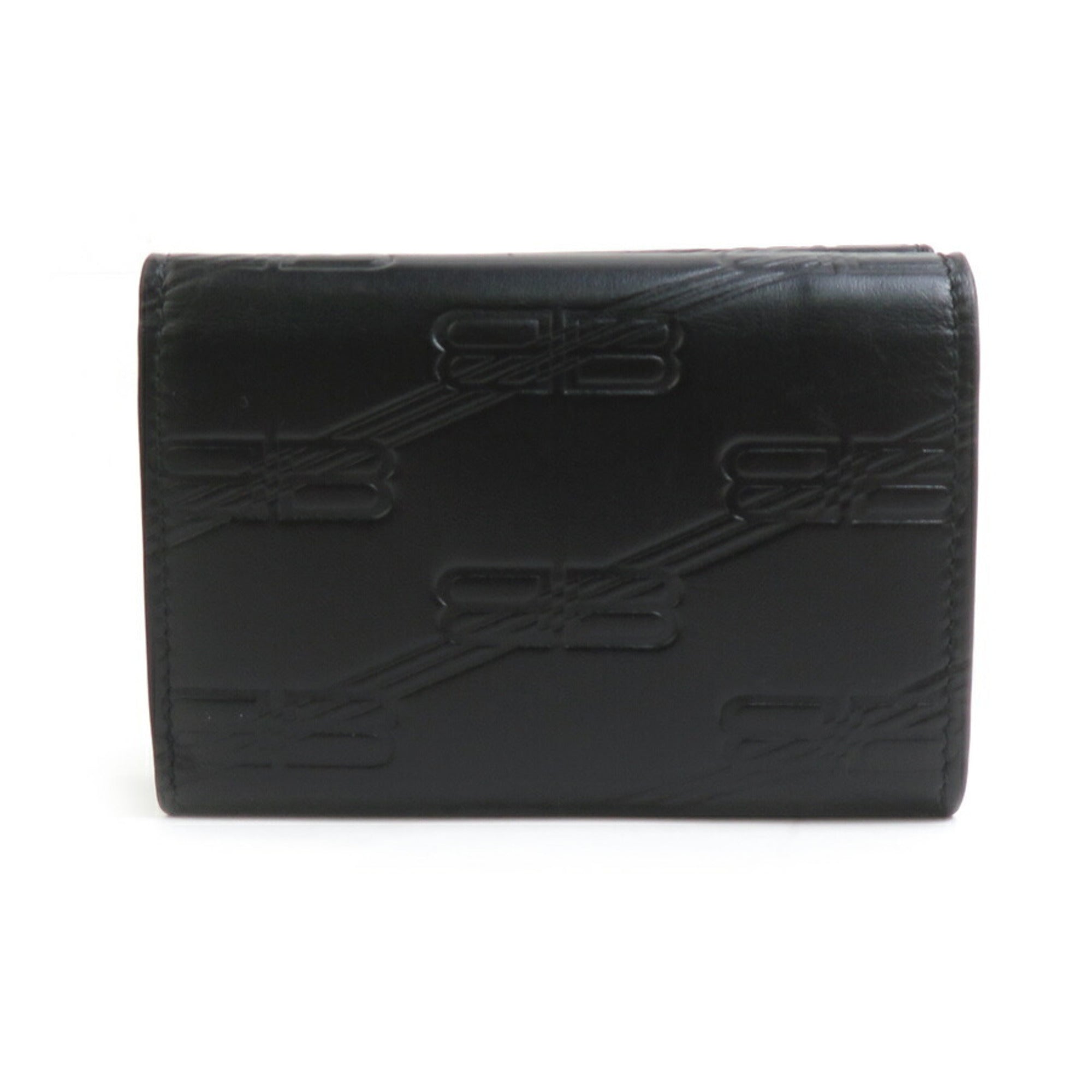 Balenciaga Black Leather Wallet (Tri-Fold) (Pre-Owned)
