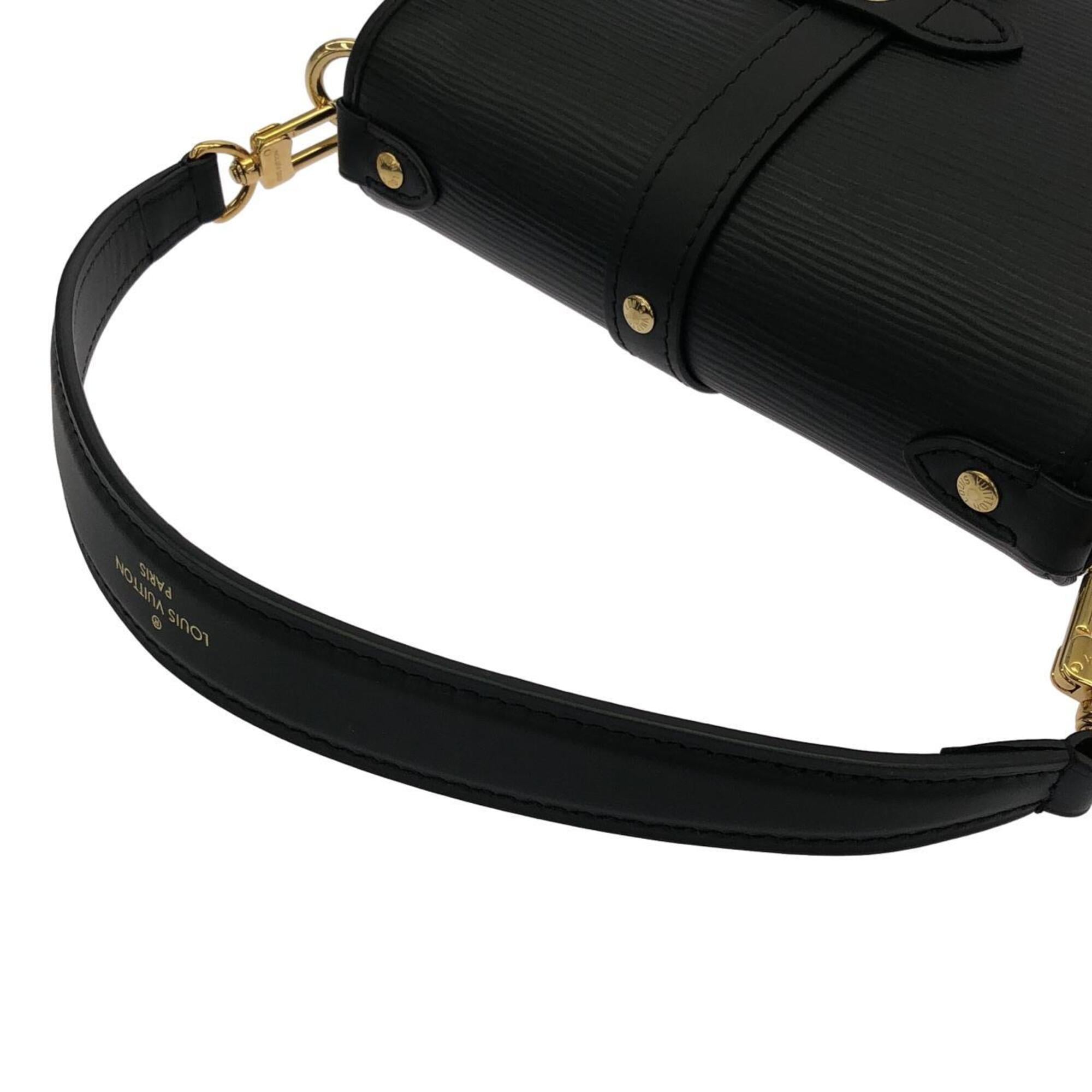 Louis Vuitton Black Leather Shoulder Bag (Pre-Owned)