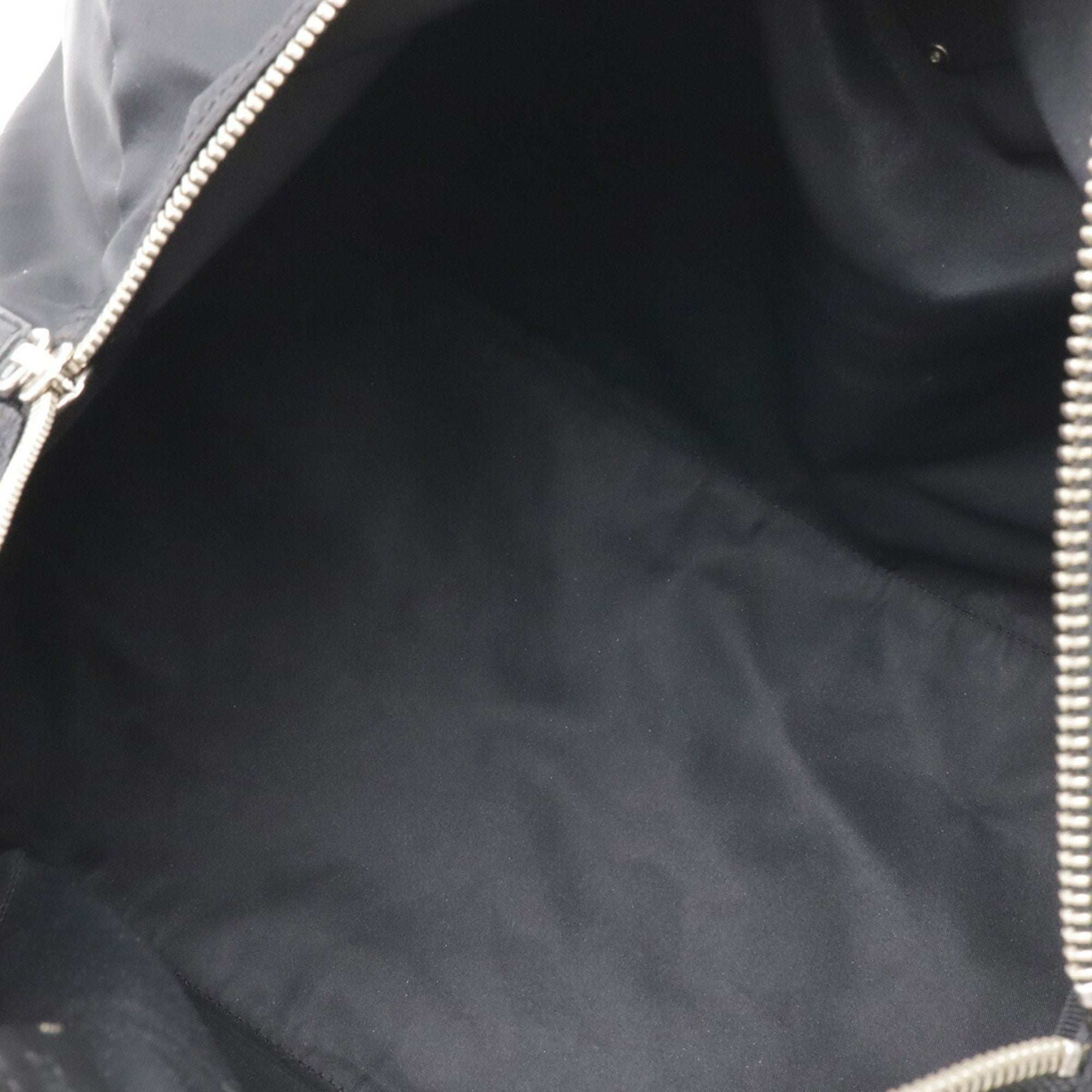 Prada Black Nero Nylon Leather Boston Bag (Pre-Owned)