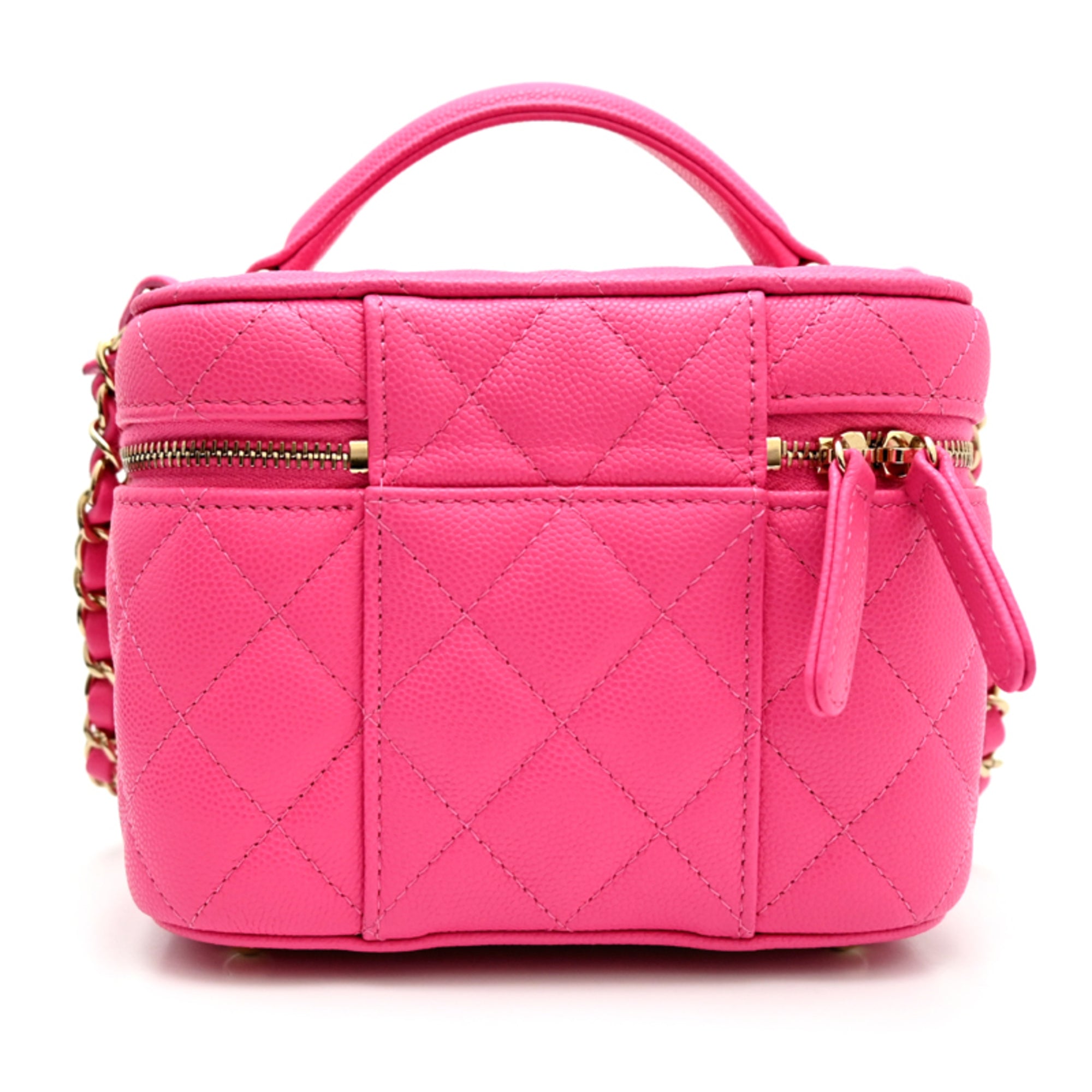 Chanel Pink Grained Calfskin Shoulder Bag (Pre-Owned)