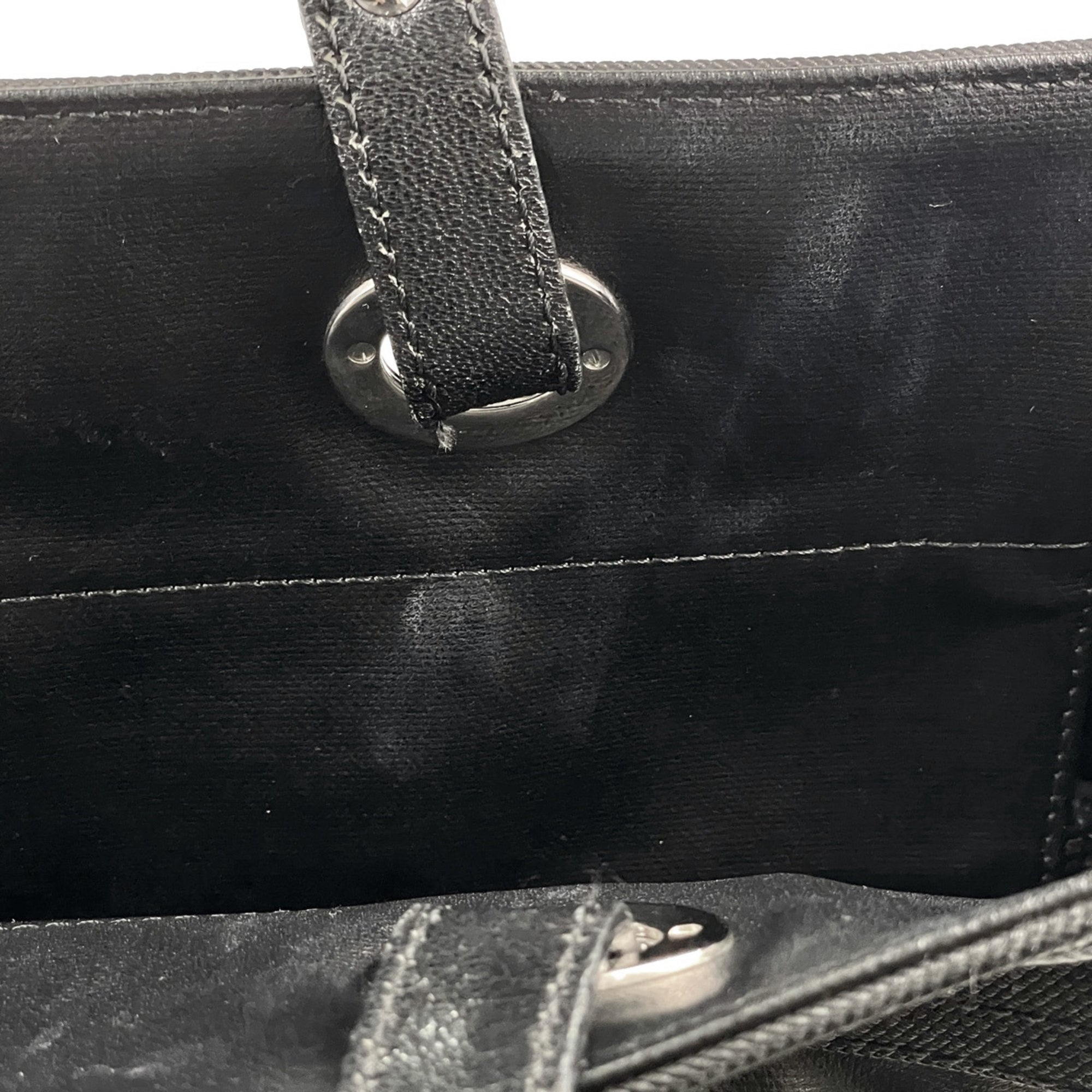 Chanel Black Coated Canvas Tote Bag (Pre-Owned)