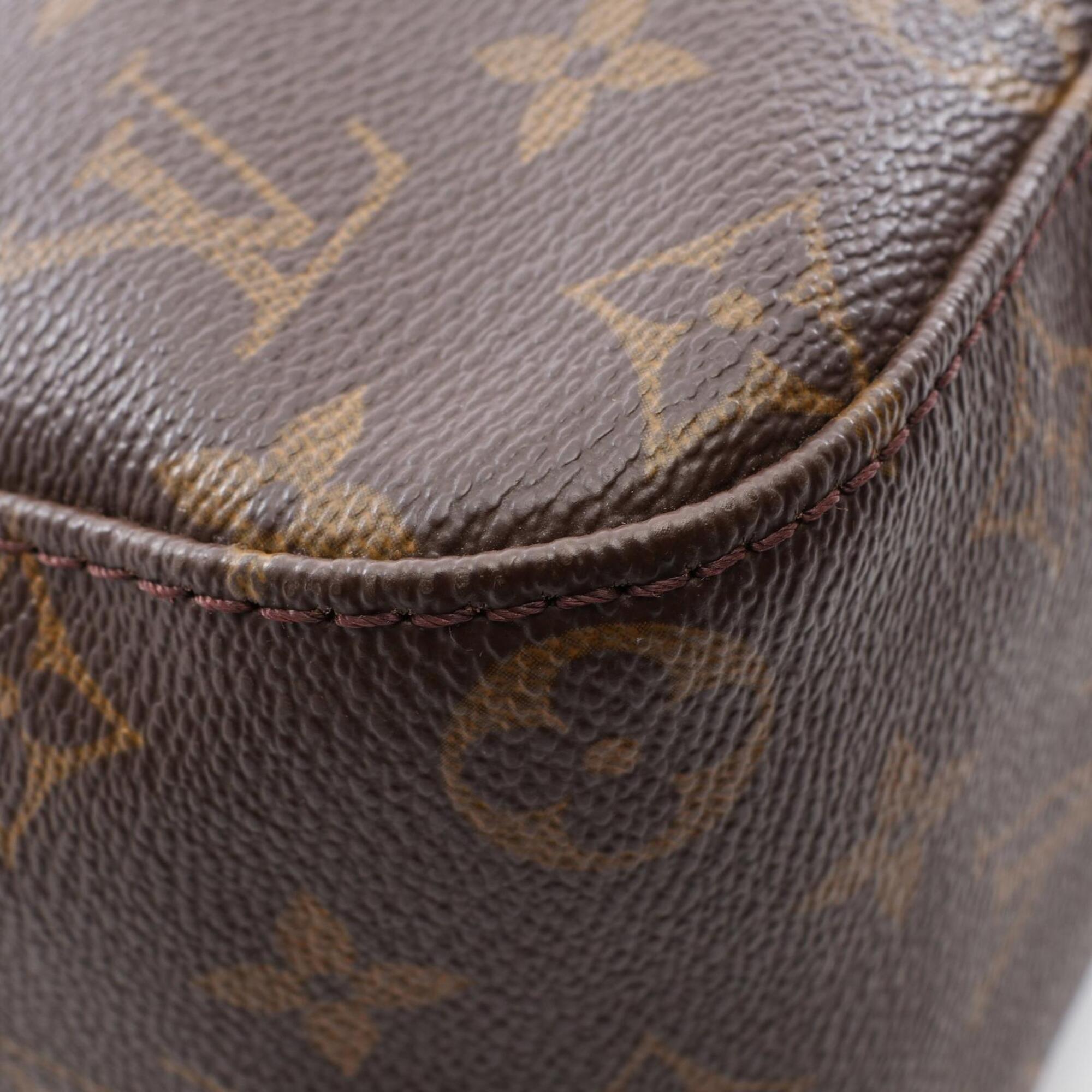 Louis Vuitton Brown Monogram Coated Canvas Leather Handbag Shoulder Bag (Pre-Owned)