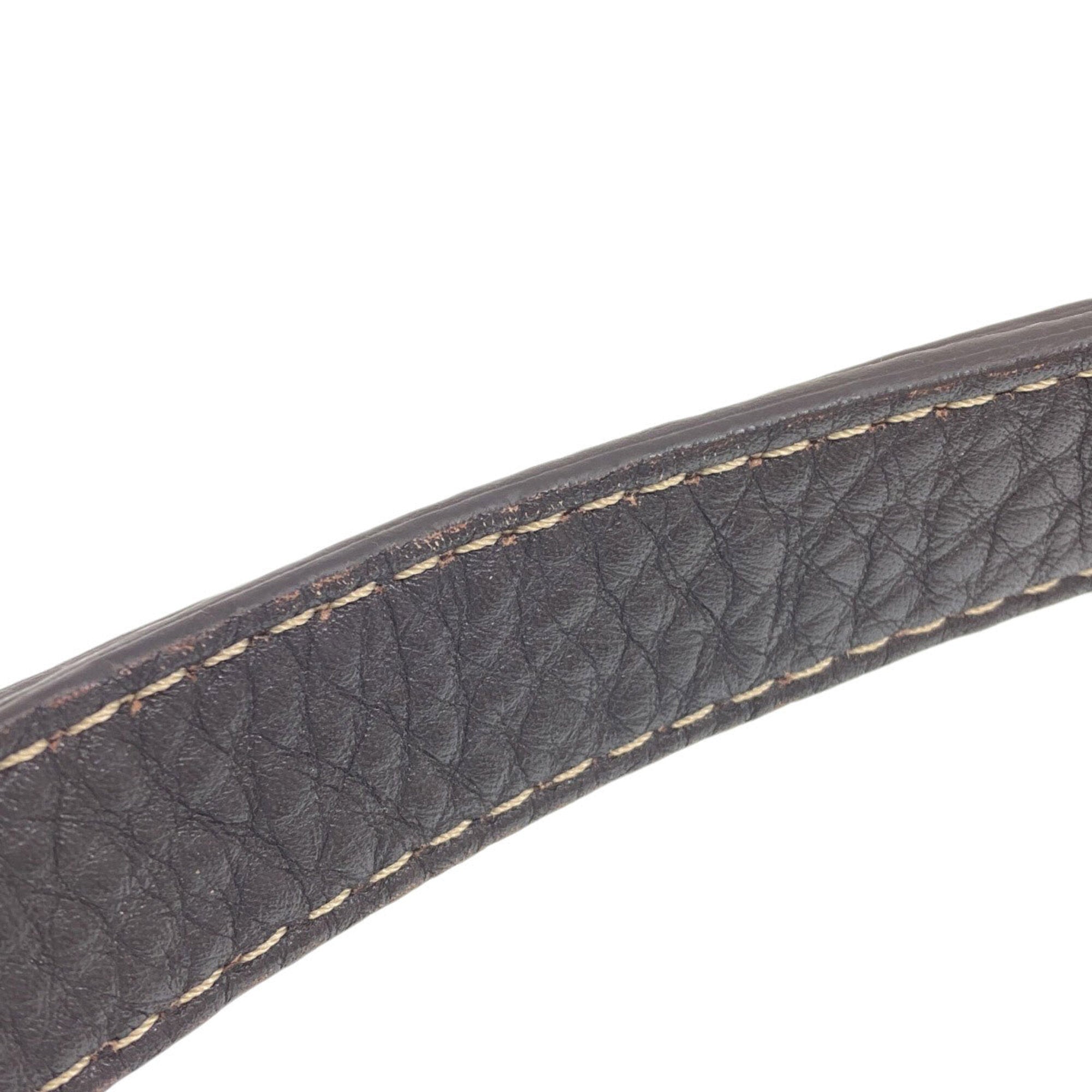 Fendi Selleria Dark Brown Leather Handbag (Pre-Owned)
