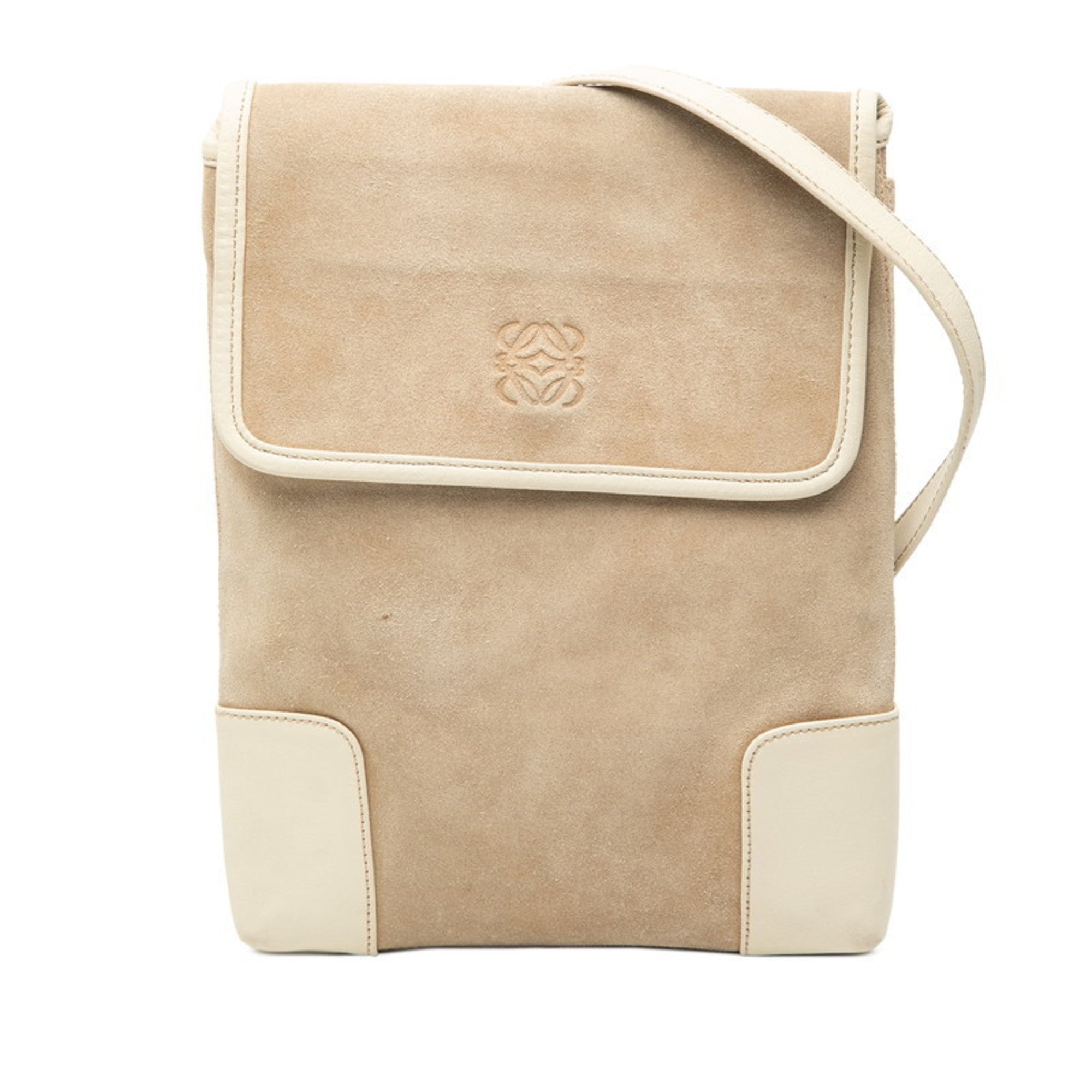 Loewe Beige Off-White Leather Shoulder Bag (Pre-Owned)