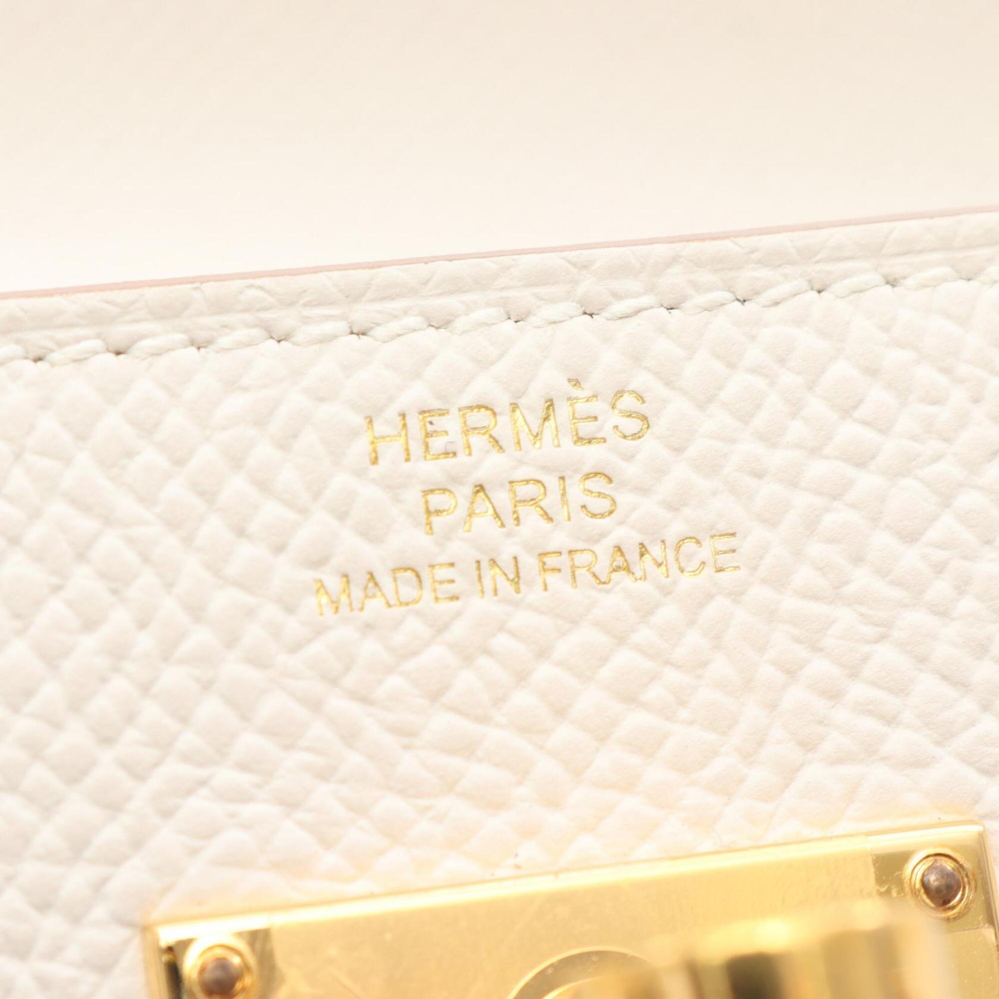 Hermes White Epsom Leather Handbag Shoulder Bag (Pre-Owned)