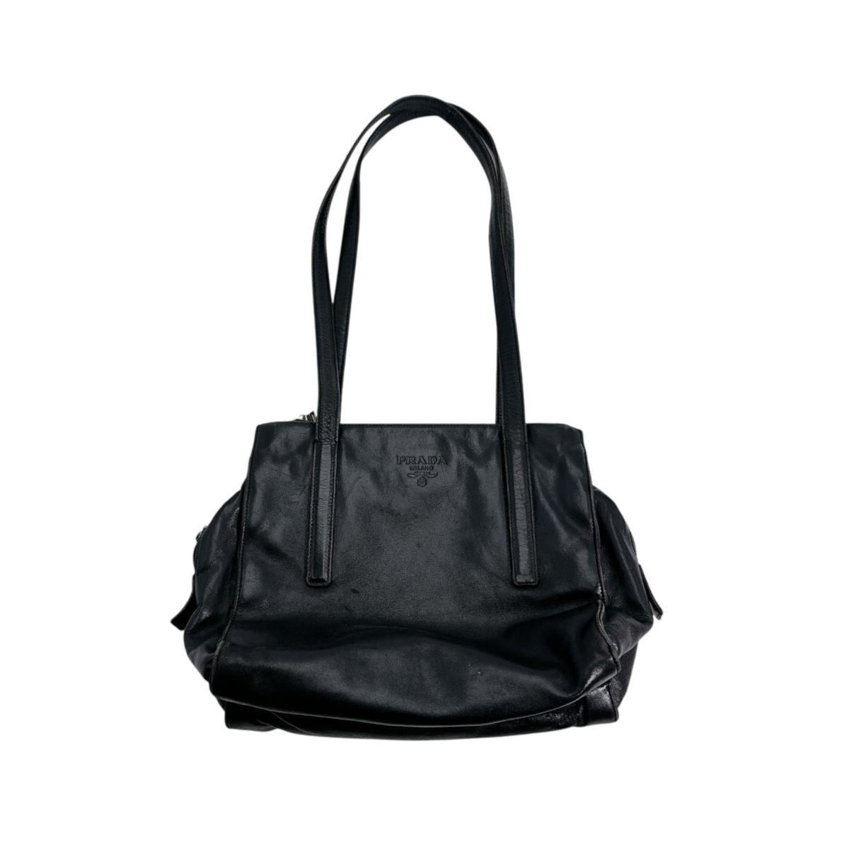 Prada Black Leather Tote Bag (Pre-Owned)