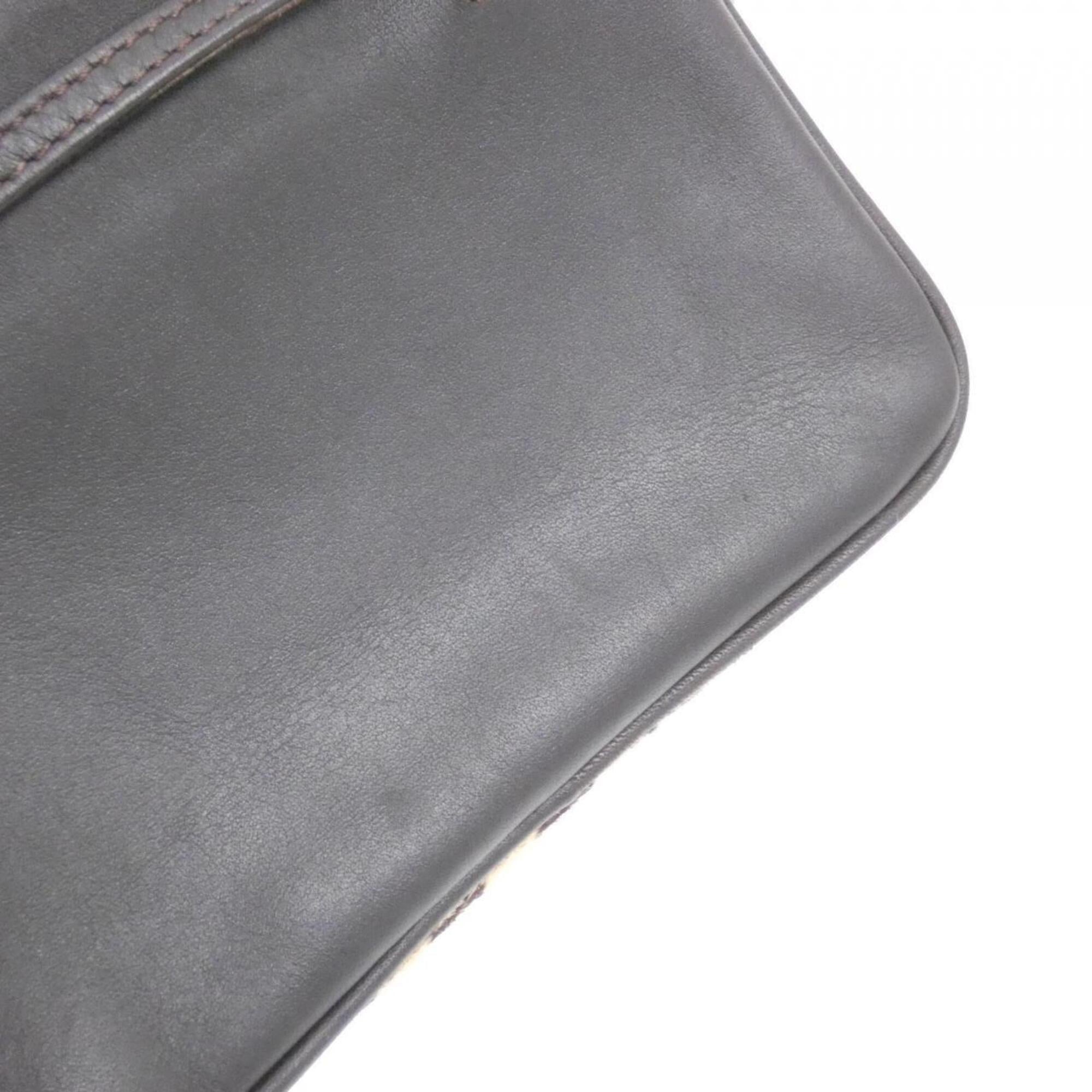 Louis Vuitton Damier Sauvage Ebene Leather Shoulder Bag (Pre-Owned)