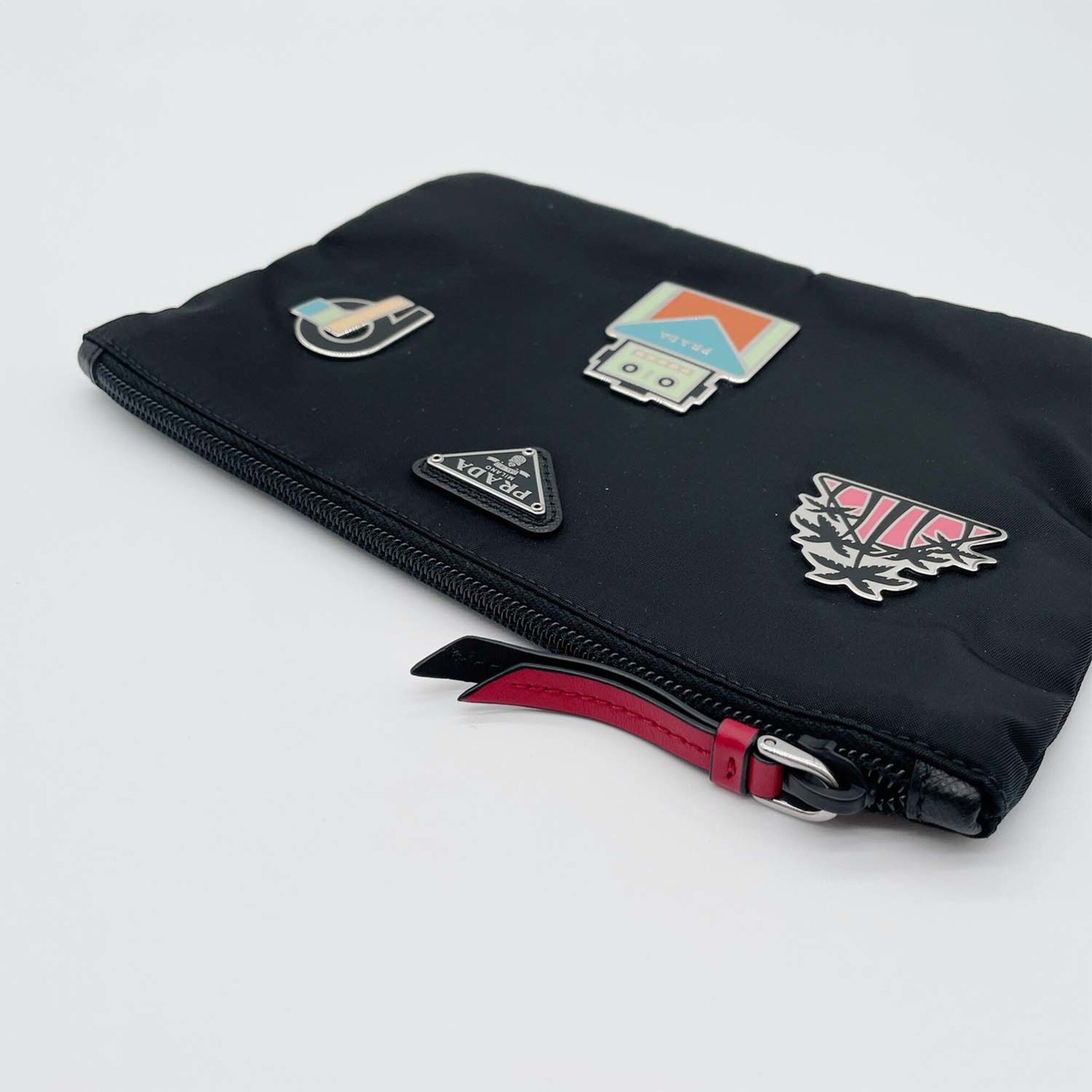 Prada Black Nylon Clutch Bag Pouch (Pre-Owned)