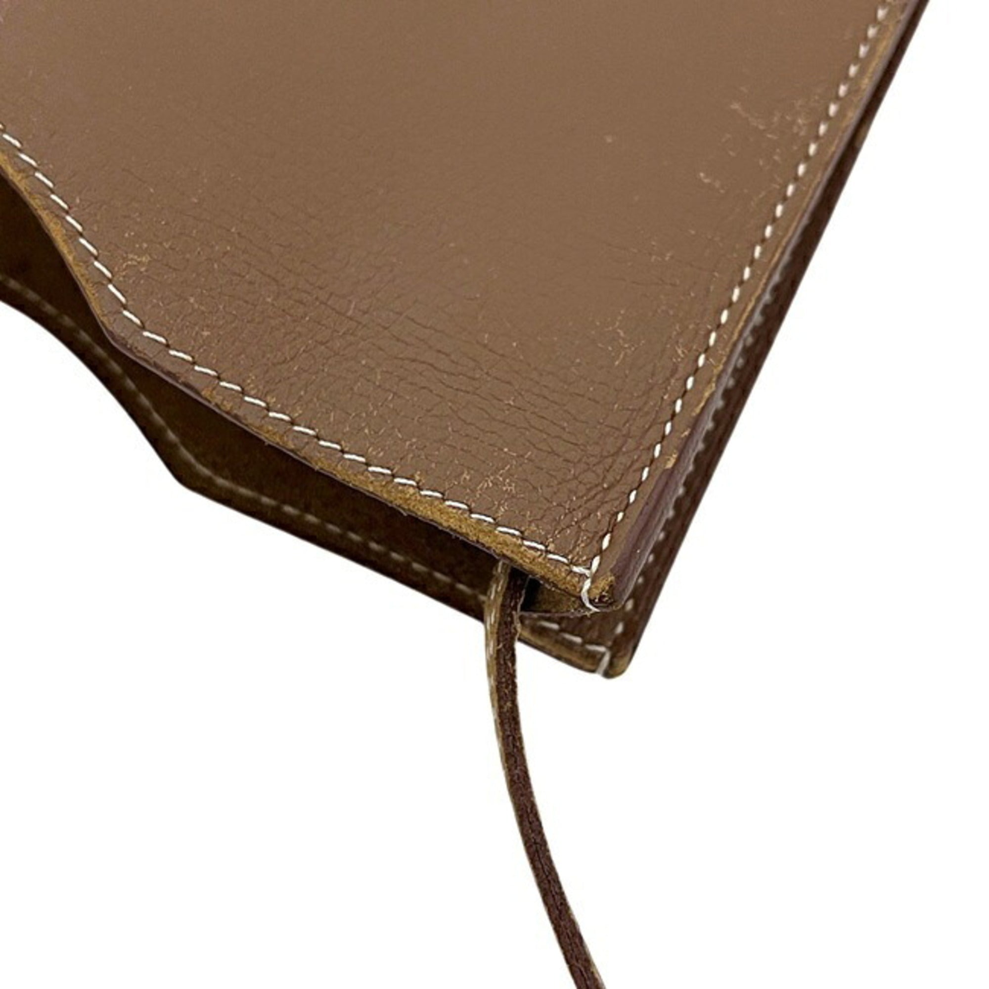Hermes Brown Leather Pochette Shoulder Bag (Pre-Owned)