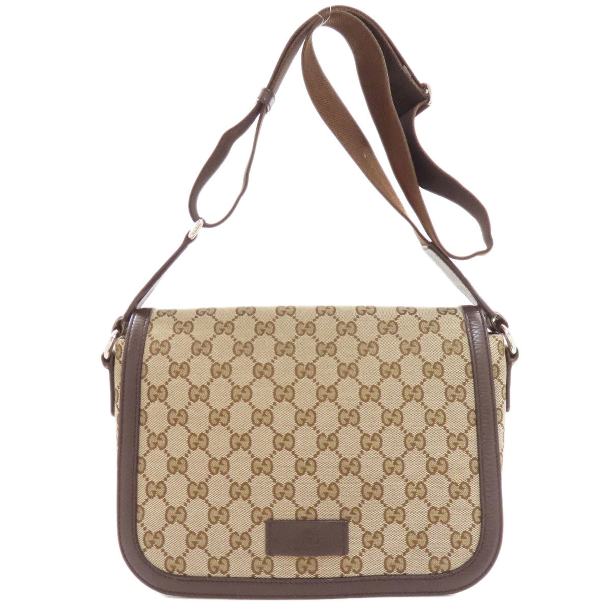Gucci Brown Canvas Shoulder Bag (Pre-Owned)