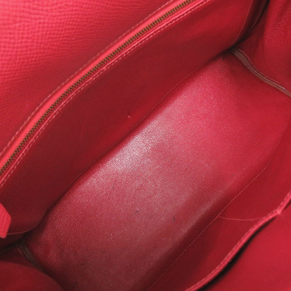 Hermes Rouge Vif Vert Courchevel Leather Handbag (Pre-Owned)