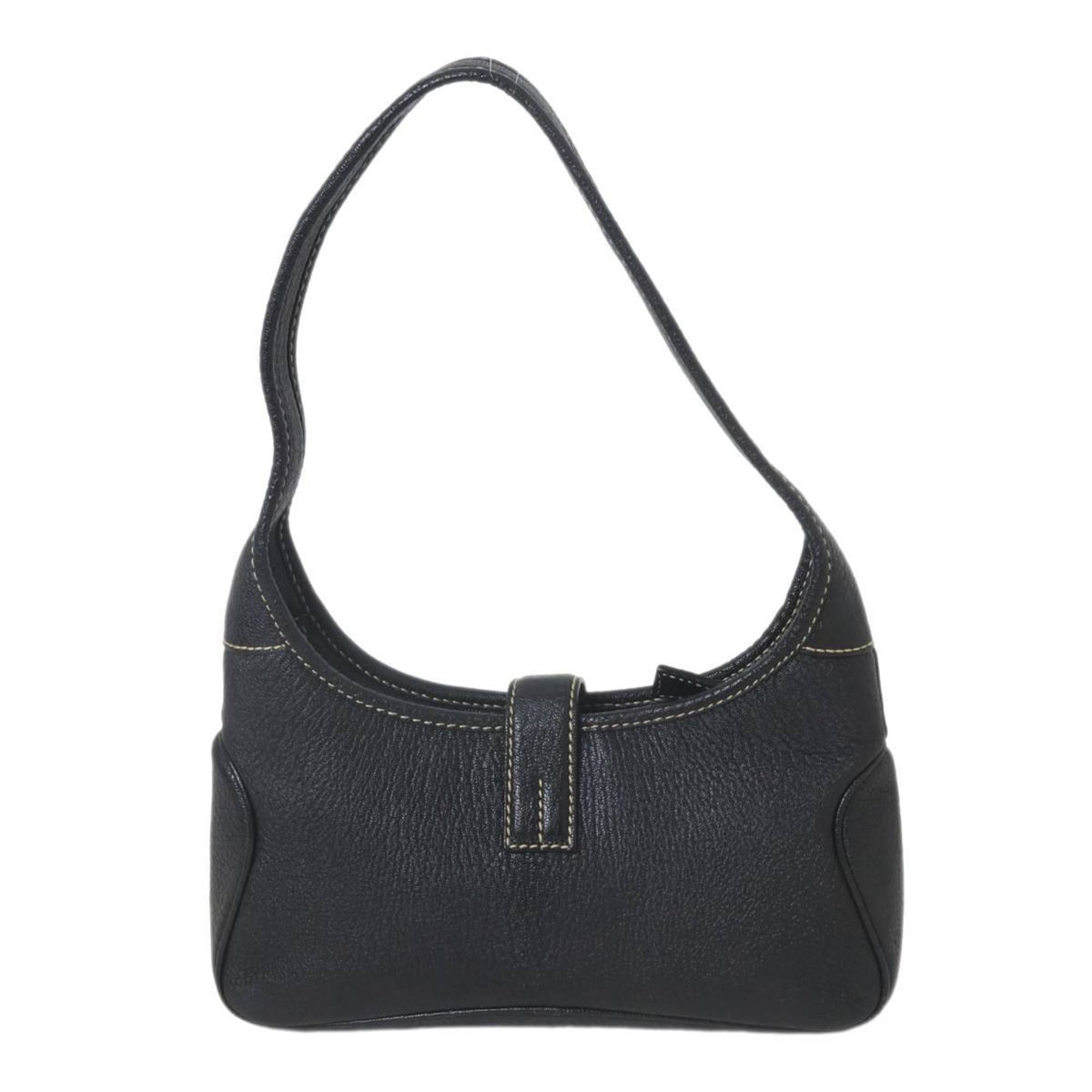Salvatore Ferragamo Black Leather Shoulder Bag (Pre-Owned)