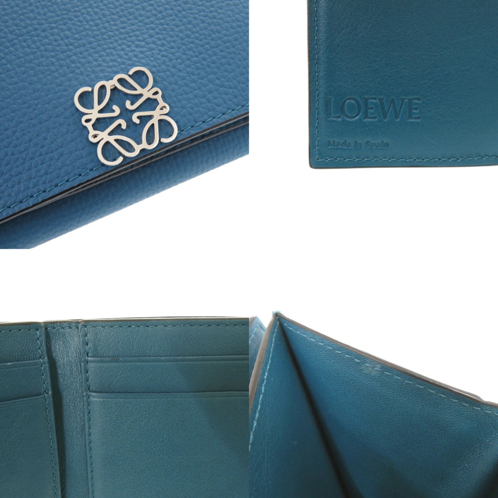 Loewe Blue Leather Wallet (Tri-Fold) (Pre-Owned)