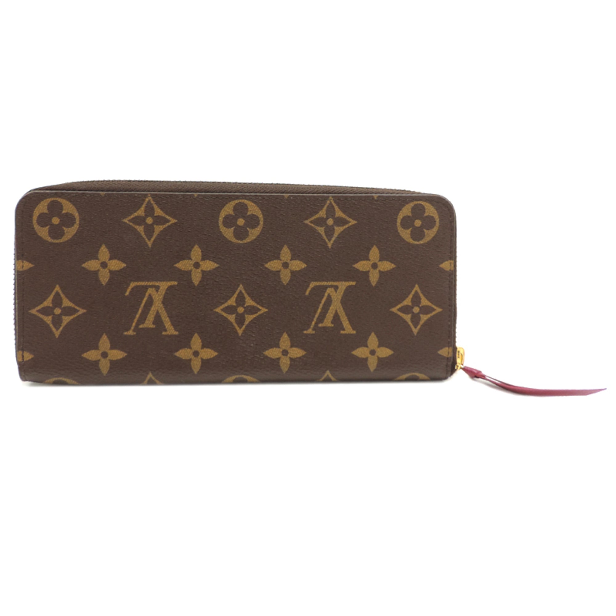 Louis Vuitton Brown Fuchsia Monogram Pink Monogram Long Wallet (Bi-Fold) (Pre-Owned)