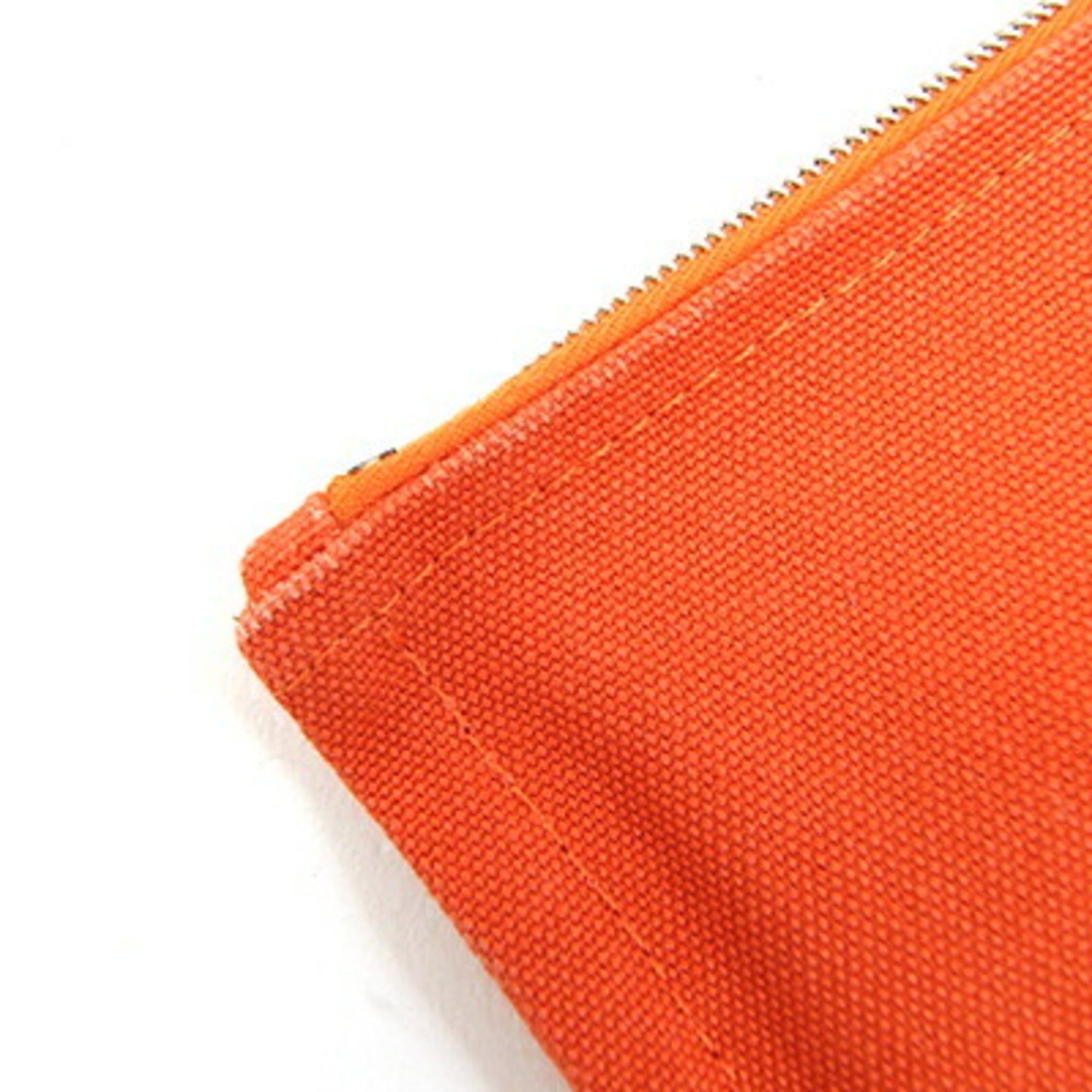 Hermes Orange Canvas Pouch (Pre-Owned)