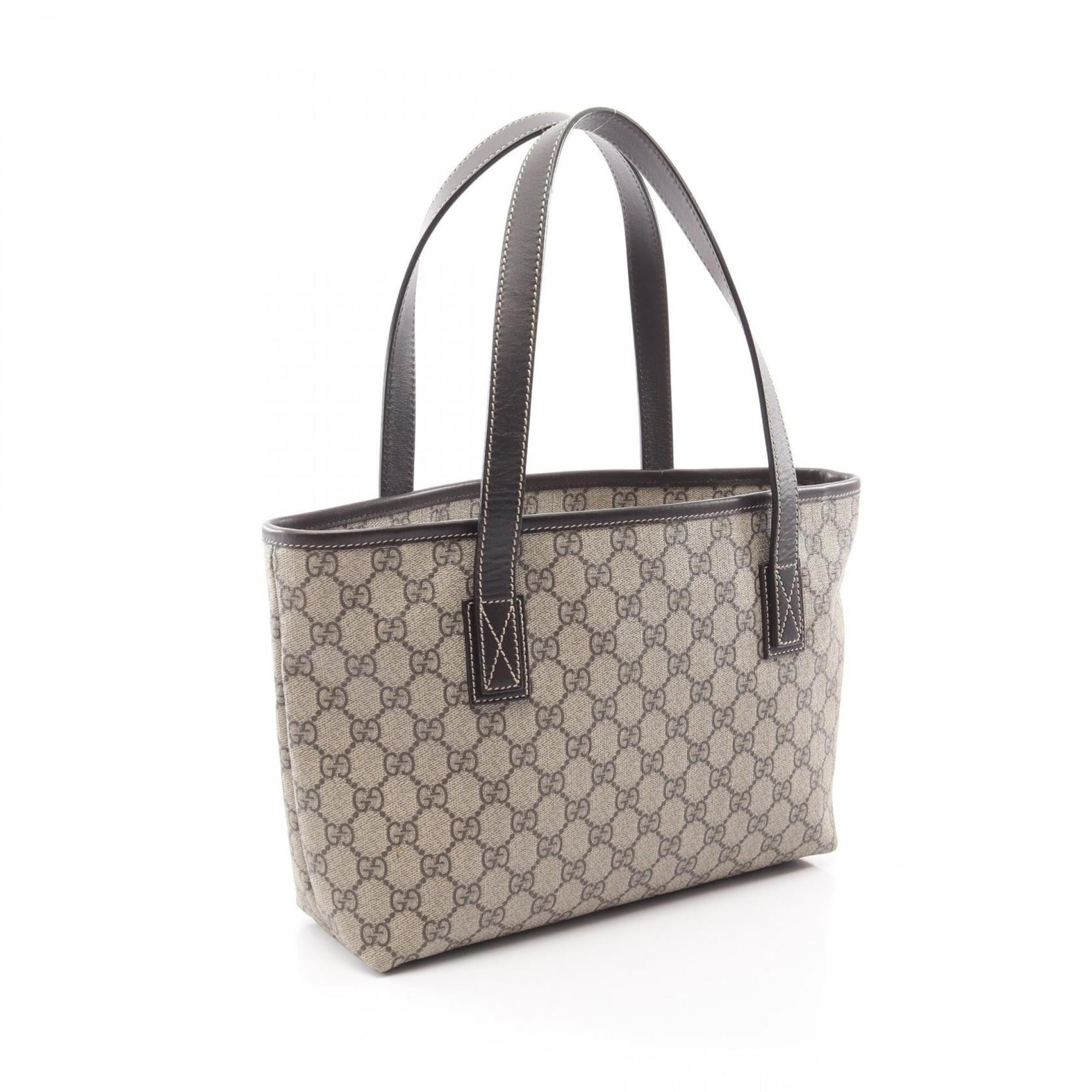 Gucci Beige Brown Pvc Leather Handbag Tote Bag (Pre-Owned)