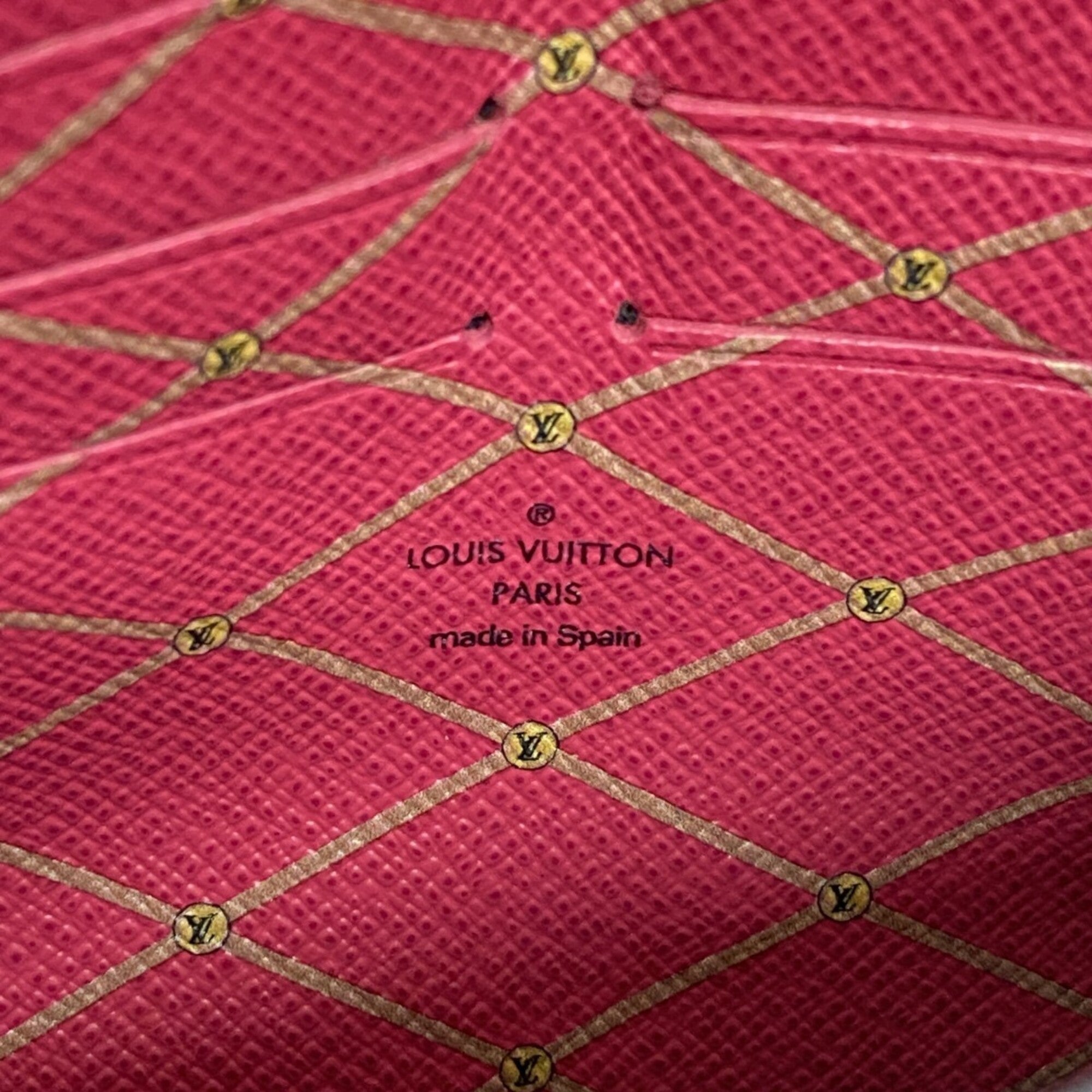 Louis Vuitton Brown Pink Chain/Shoulder Wallet (Pre-Owned)
