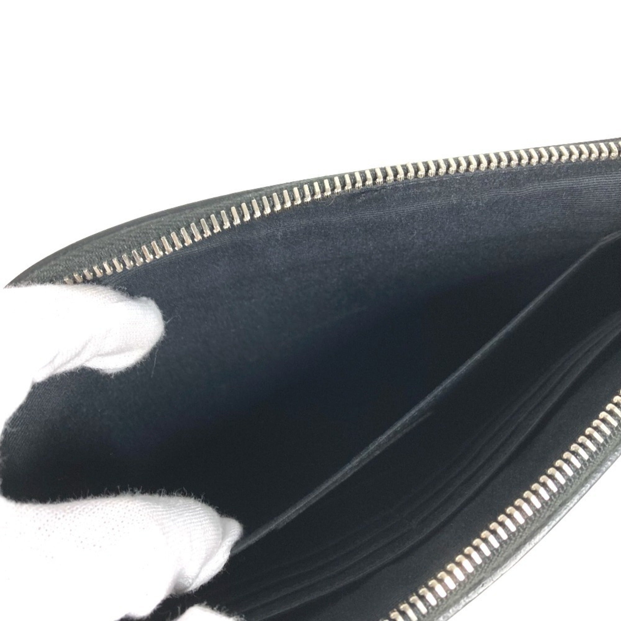 Saint Laurent Black Leather Clutch Bag Pouch (Pre-Owned)