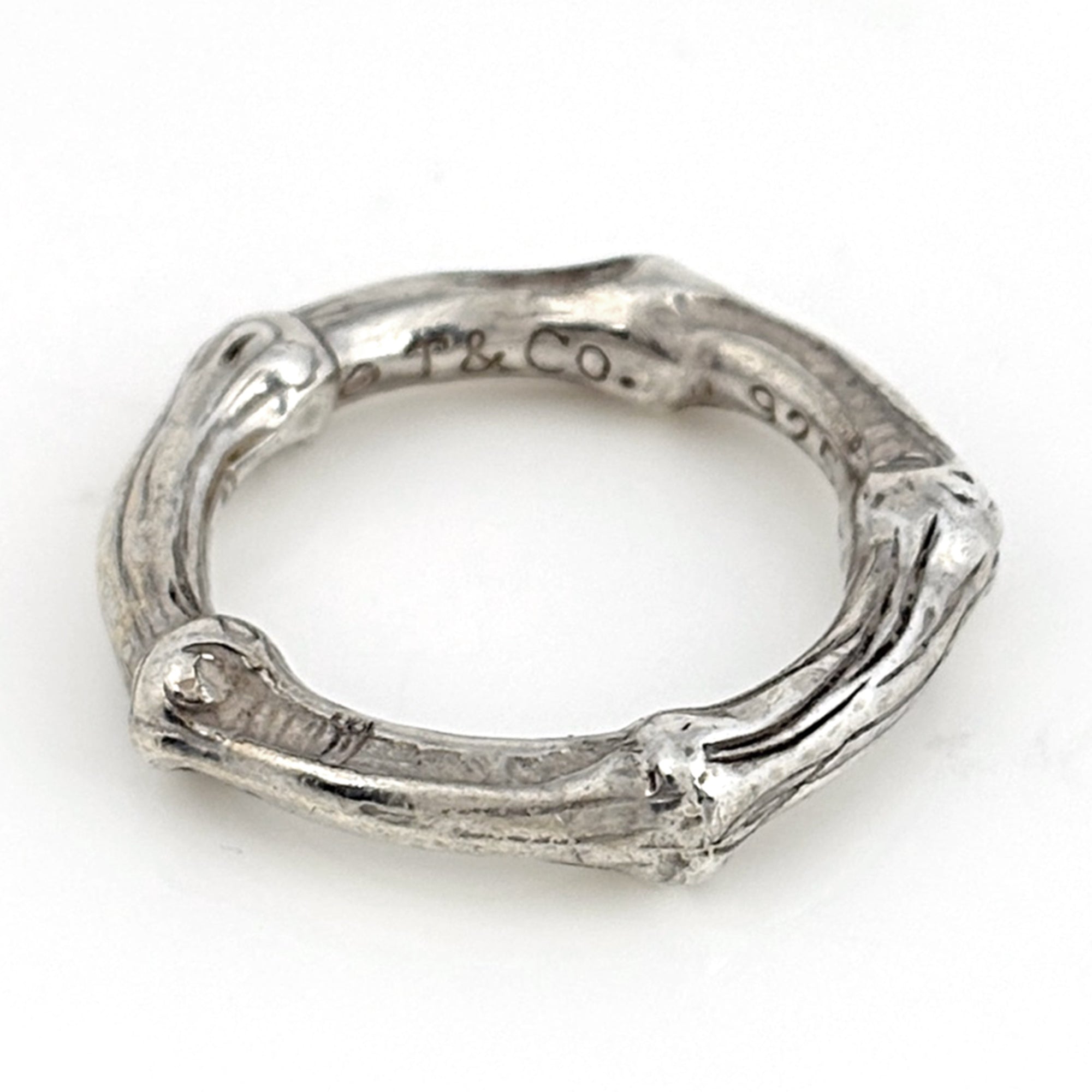 Tiffany Silver Silver 925 Band Ring (Pre-Owned)