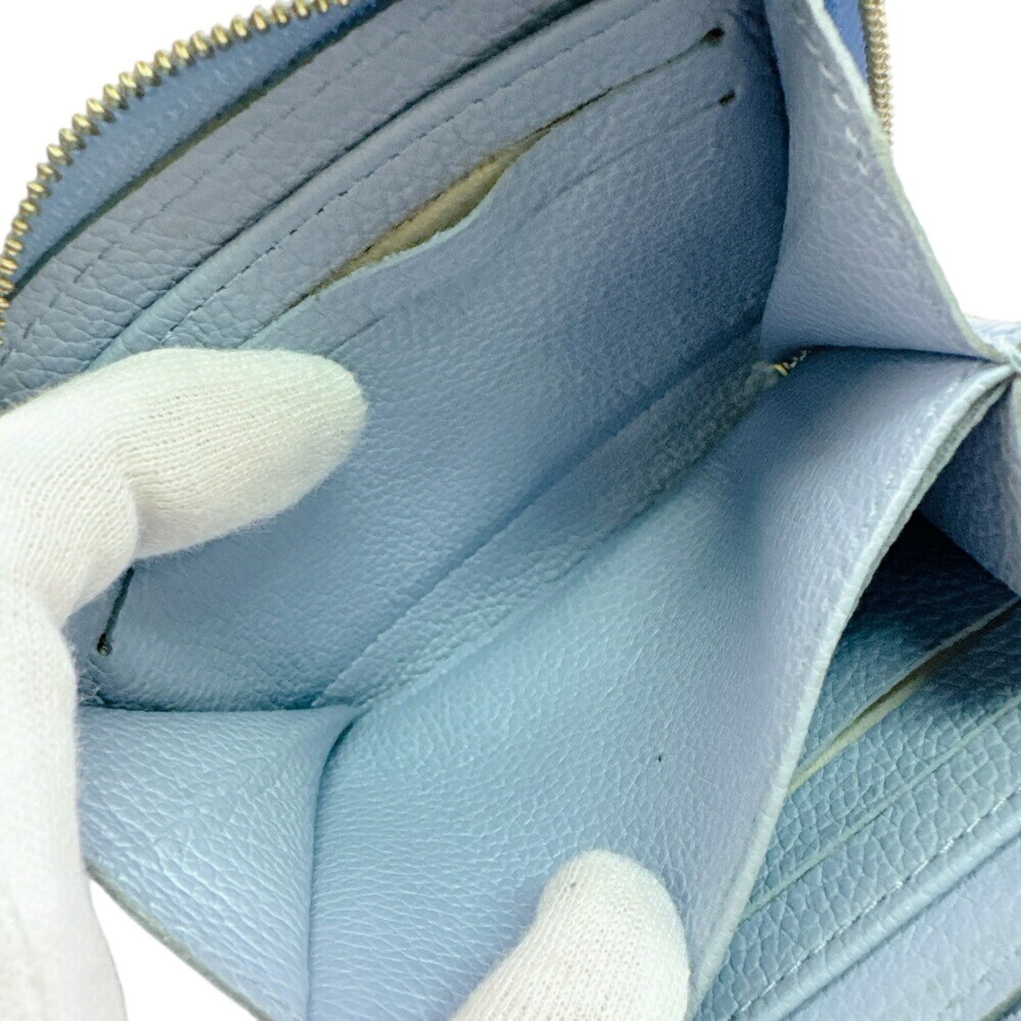 Louis Vuitton Monogram Empreinte Blue Monogram Empreinte Wallet (Bi-Fold) (Pre-Owned)