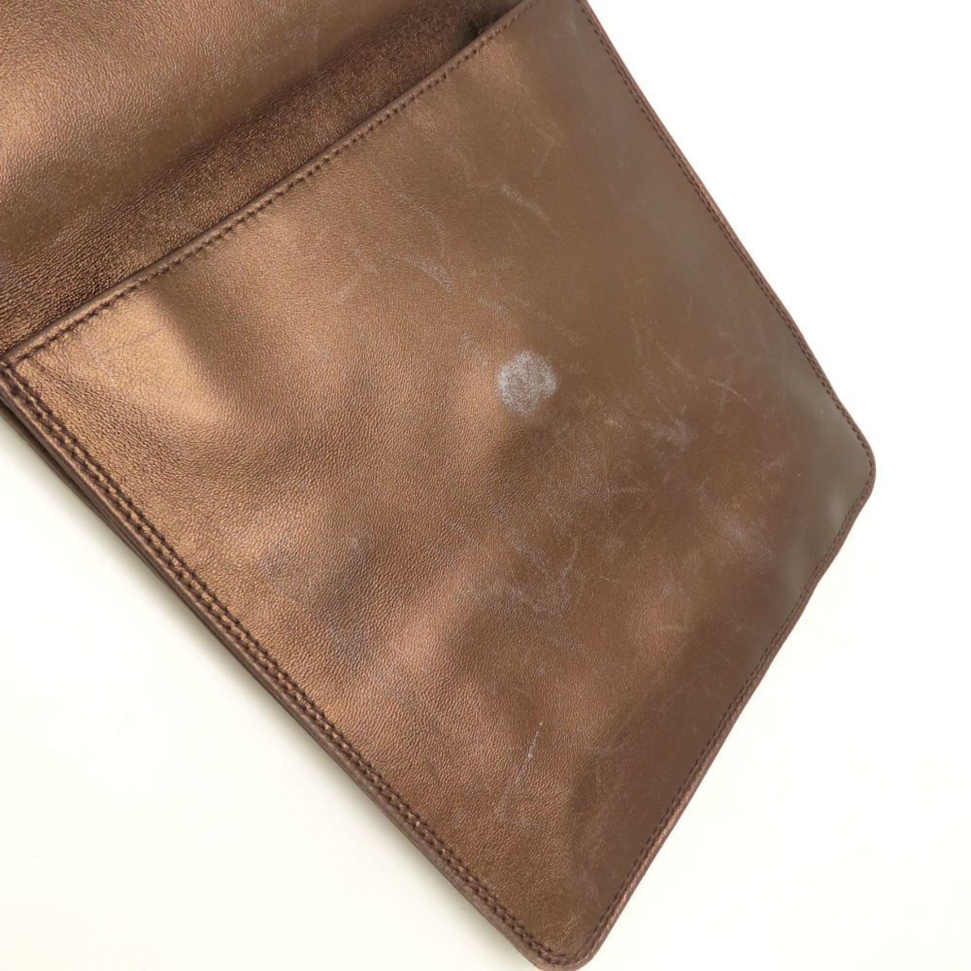Chanel Bronze Leather Shoulder Bag (Pre-Owned)