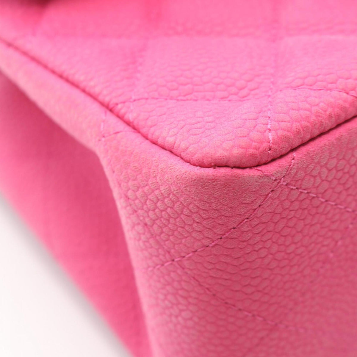 Chanel Pink Grained Calfskin Handbag Shoulder Bag (Pre-Owned)