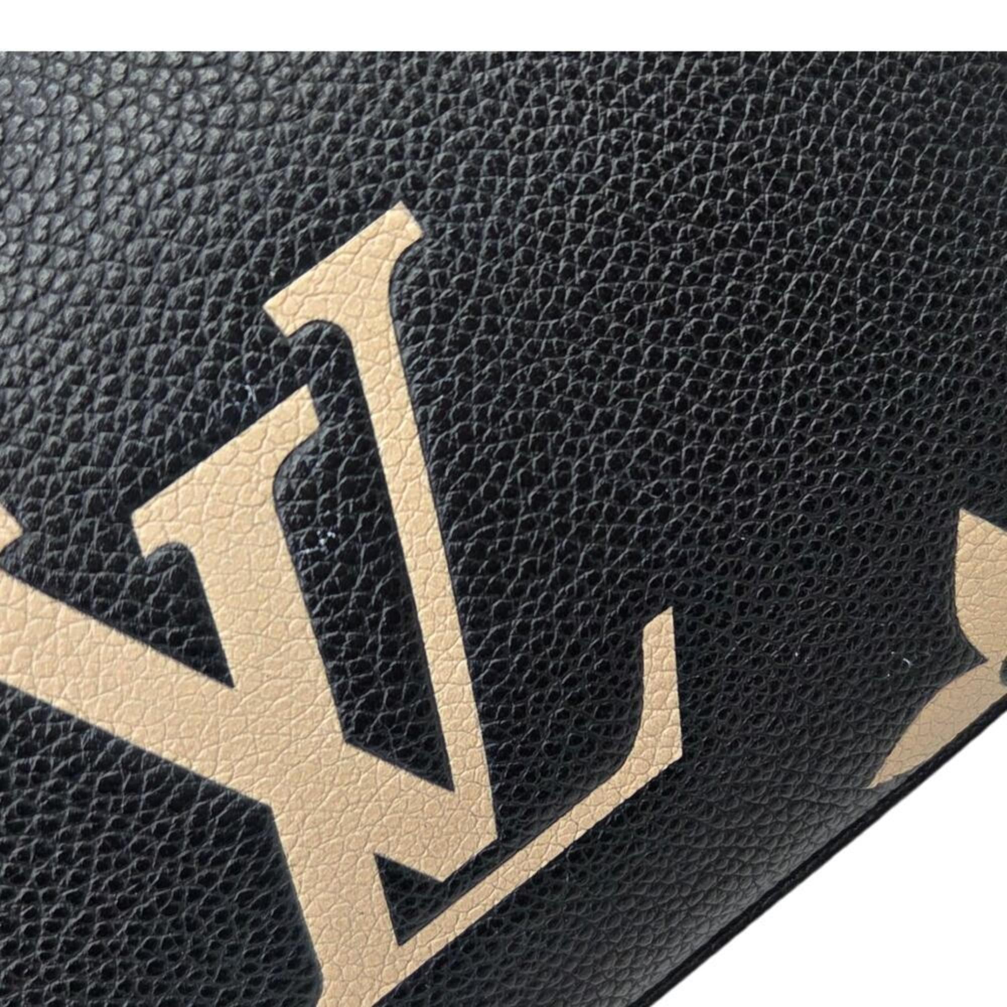 Louis Vuitton Beige Black Monogram Empreinte Pochette Shoulder Bag (Pre-Owned)