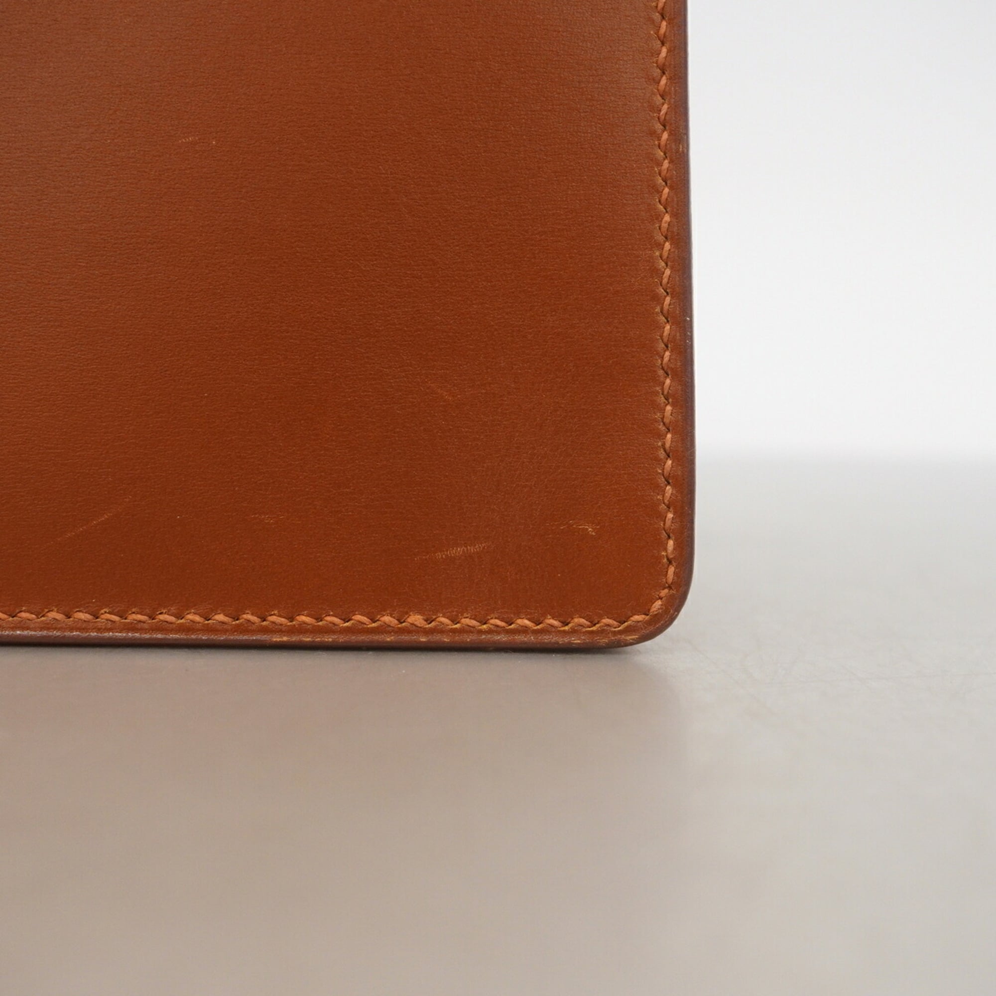 Hermes Noisette Box Calf Leather Handbag (Pre-Owned)