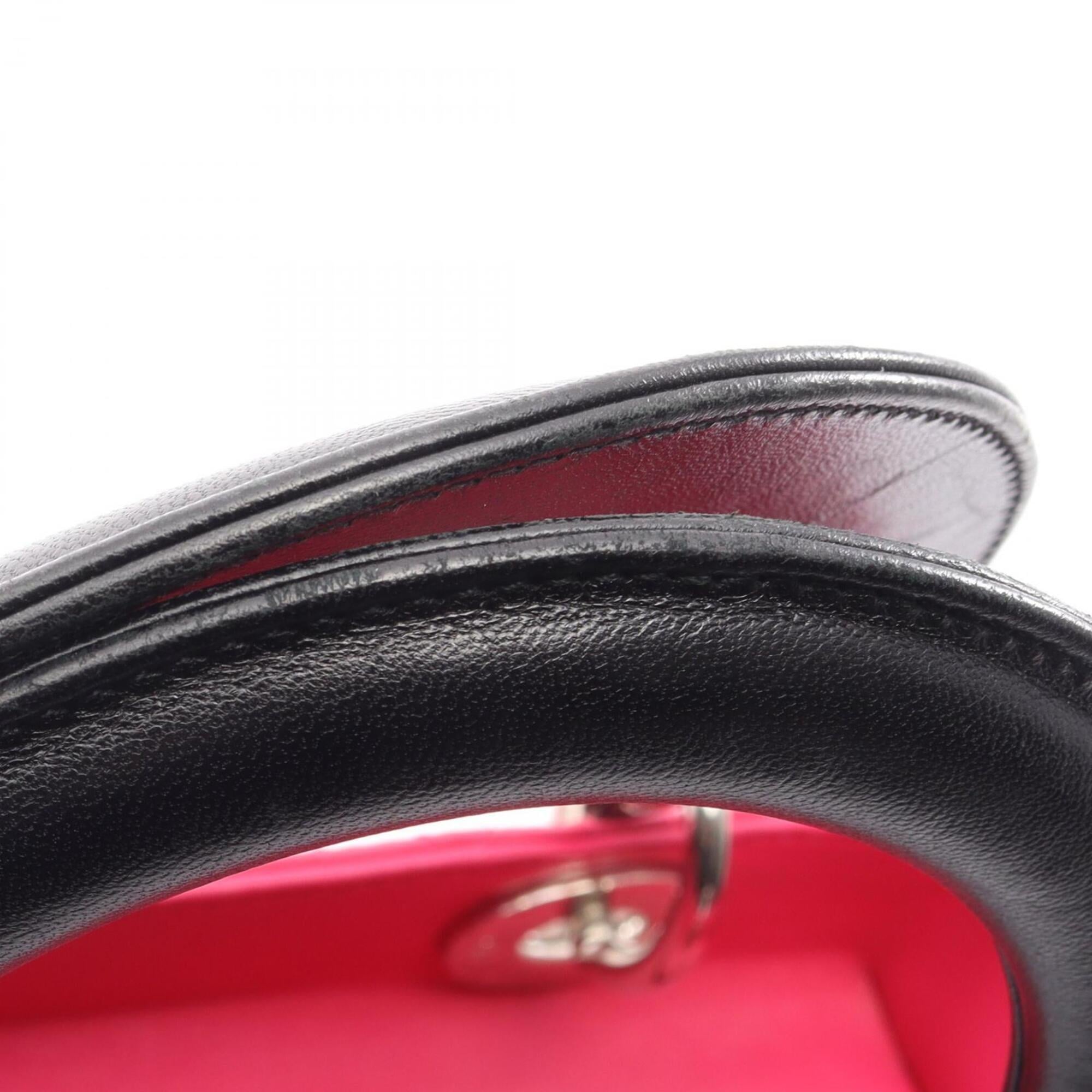 Christian Dior Black Pink Purple Leather Handbag (Pre-Owned)