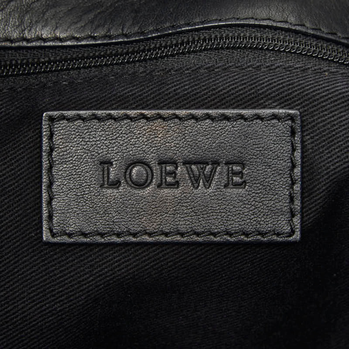 Loewe Black Leather Shoulder Bag Tote Bag (Pre-Owned)