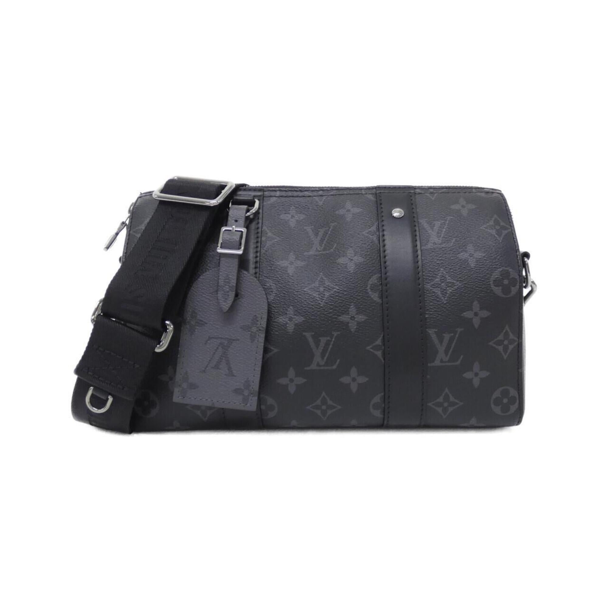 Louis Vuitton Black Gris Coated Canvas Shoulder Bag (Pre-Owned)