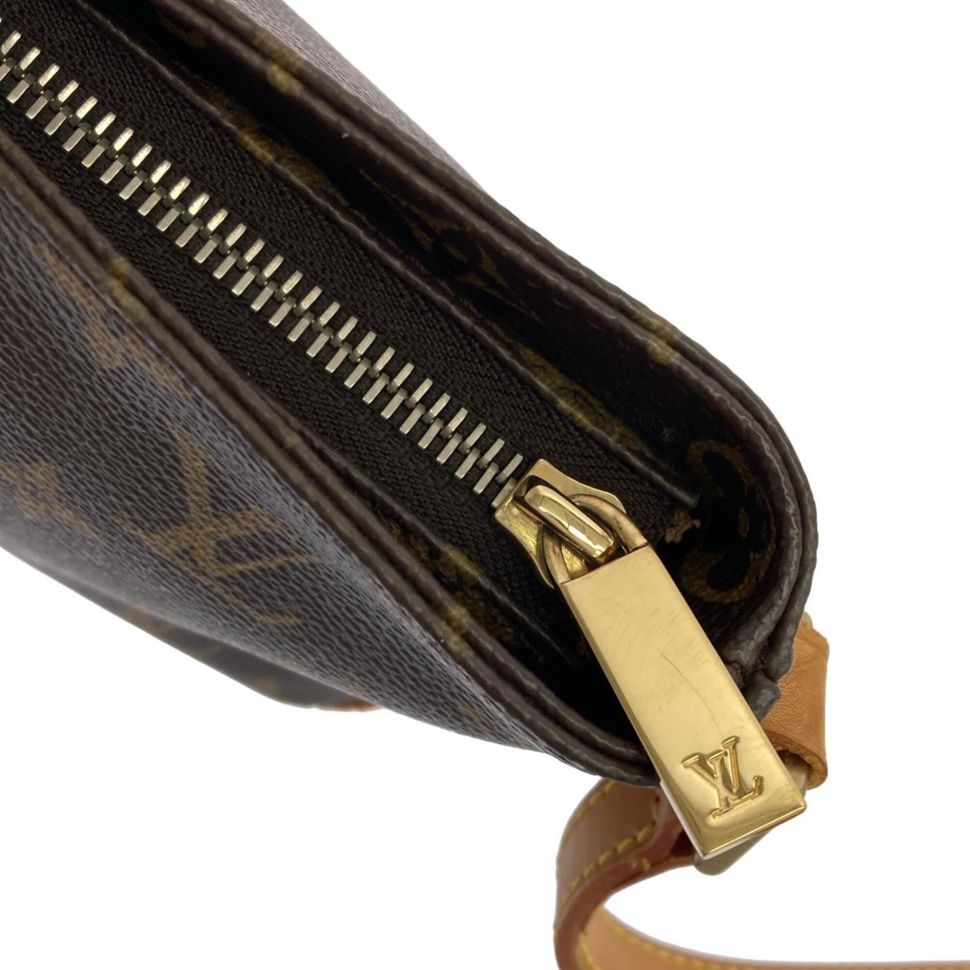 Louis Vuitton Marron Coated Canvas Shoulder Bag (Pre-Owned)