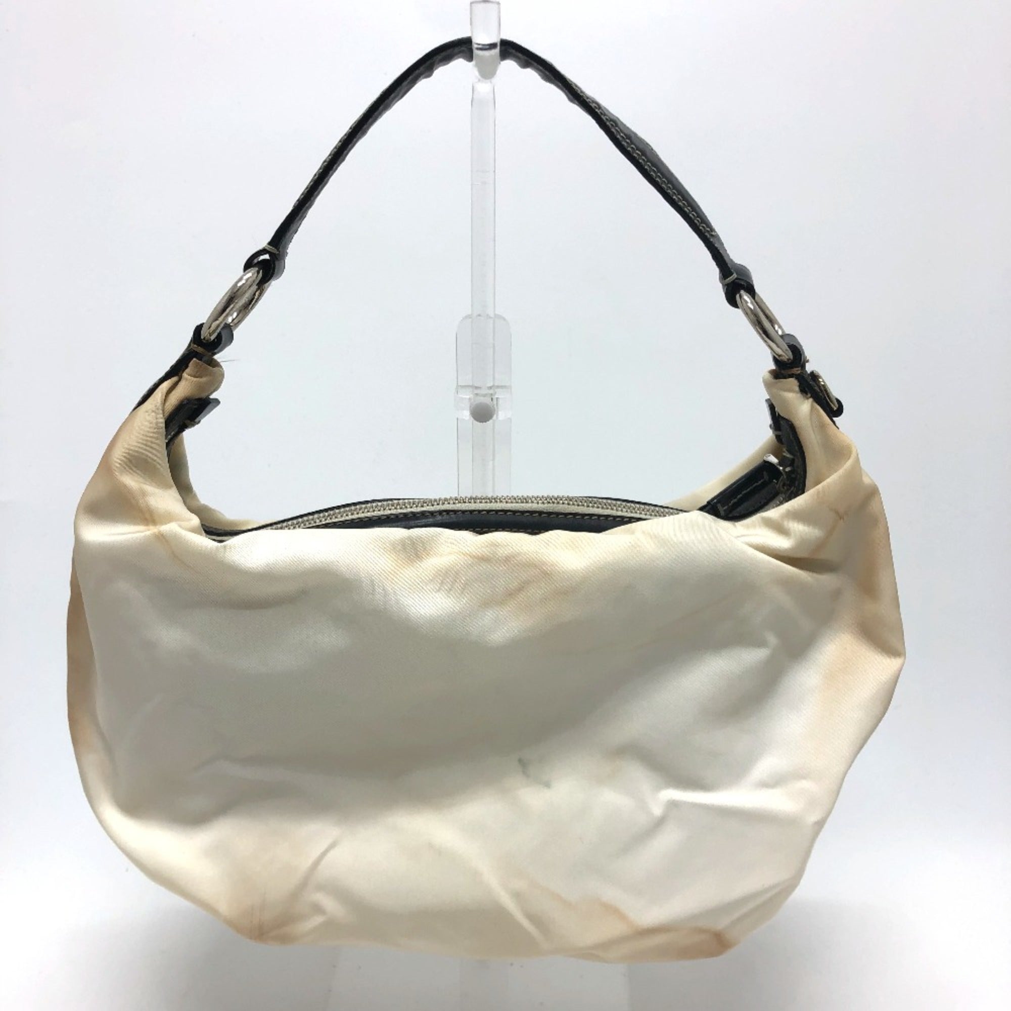 Prada White Cloth Shoulder Bag (Pre-Owned)