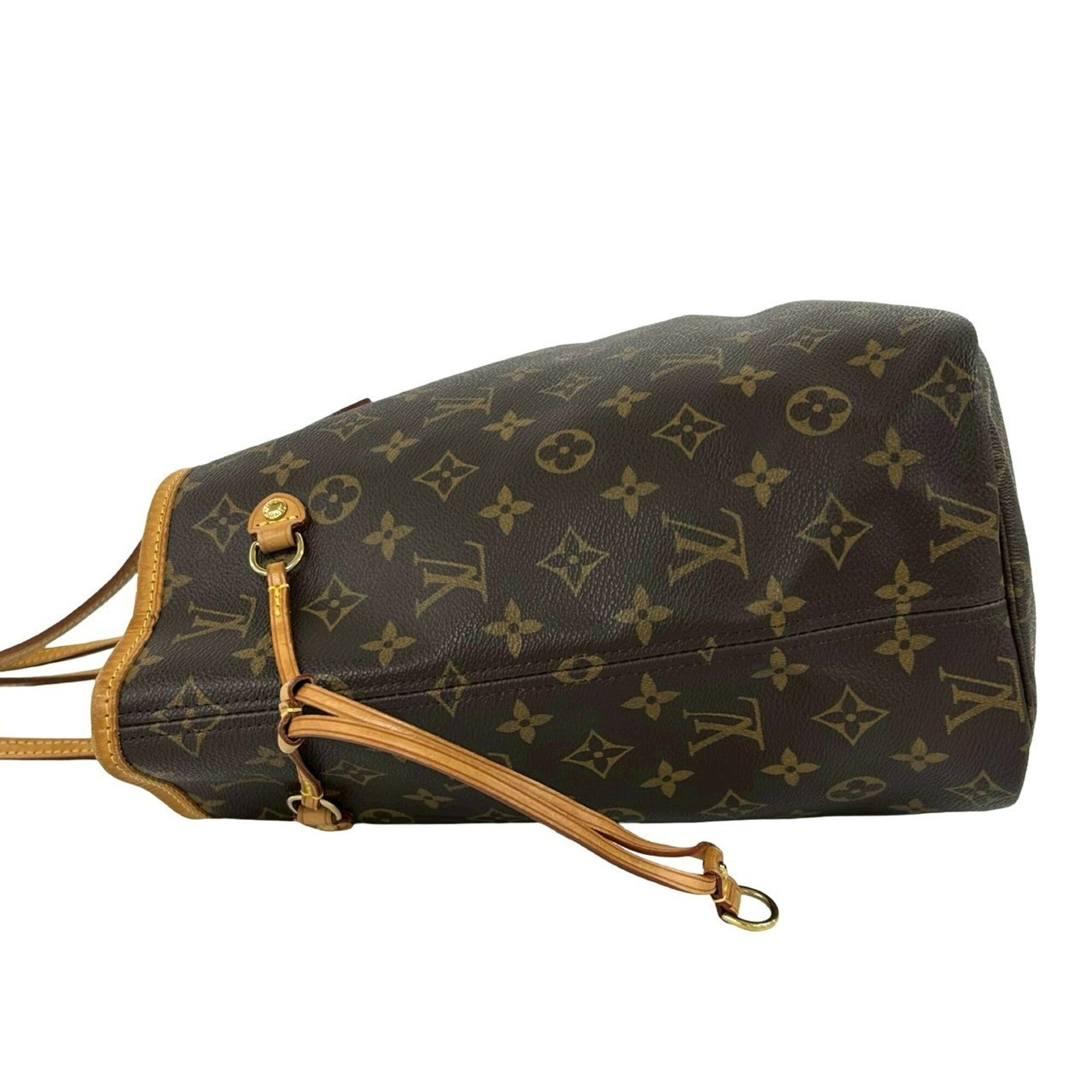Louis Vuitton Brown Leather Pvc Handbag Tote Bag (Pre-Owned)