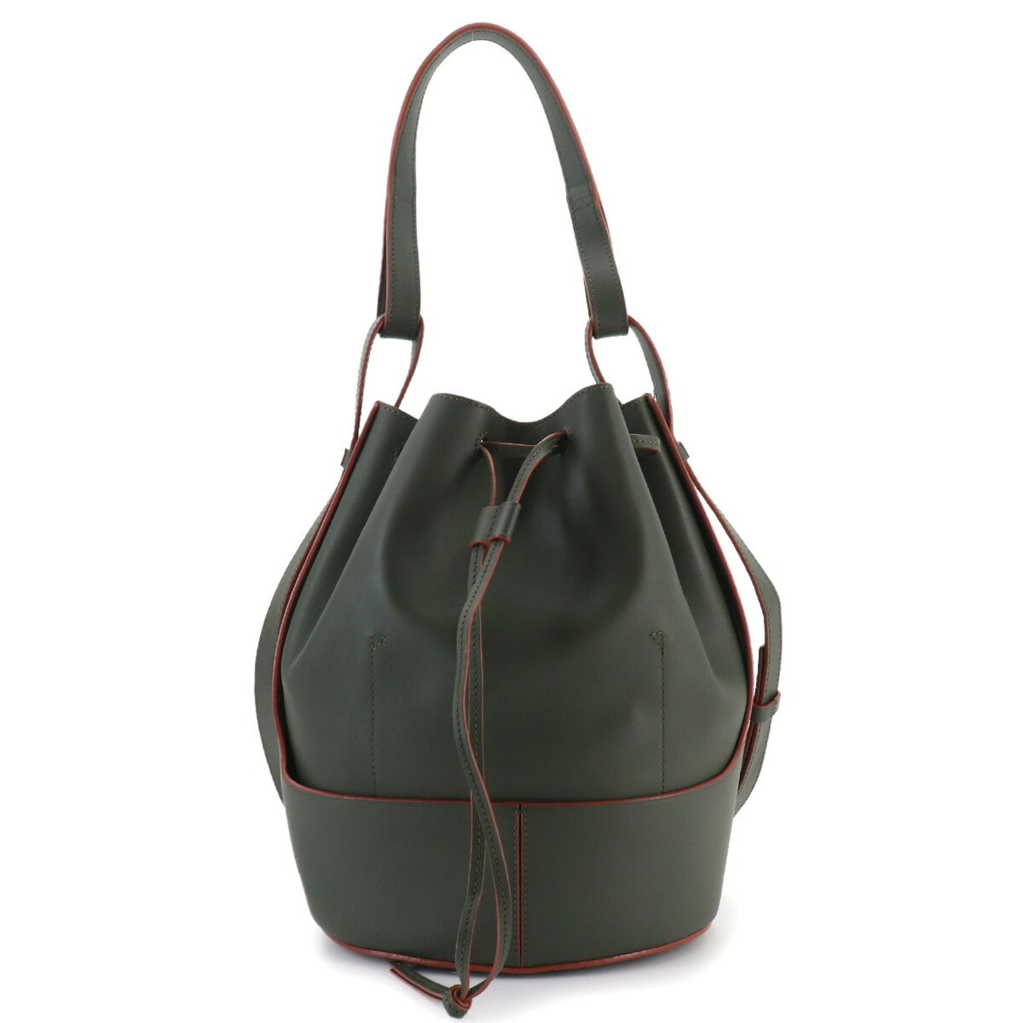 Loewe Green Leather Handbag Shoulder Bag (Pre-Owned)