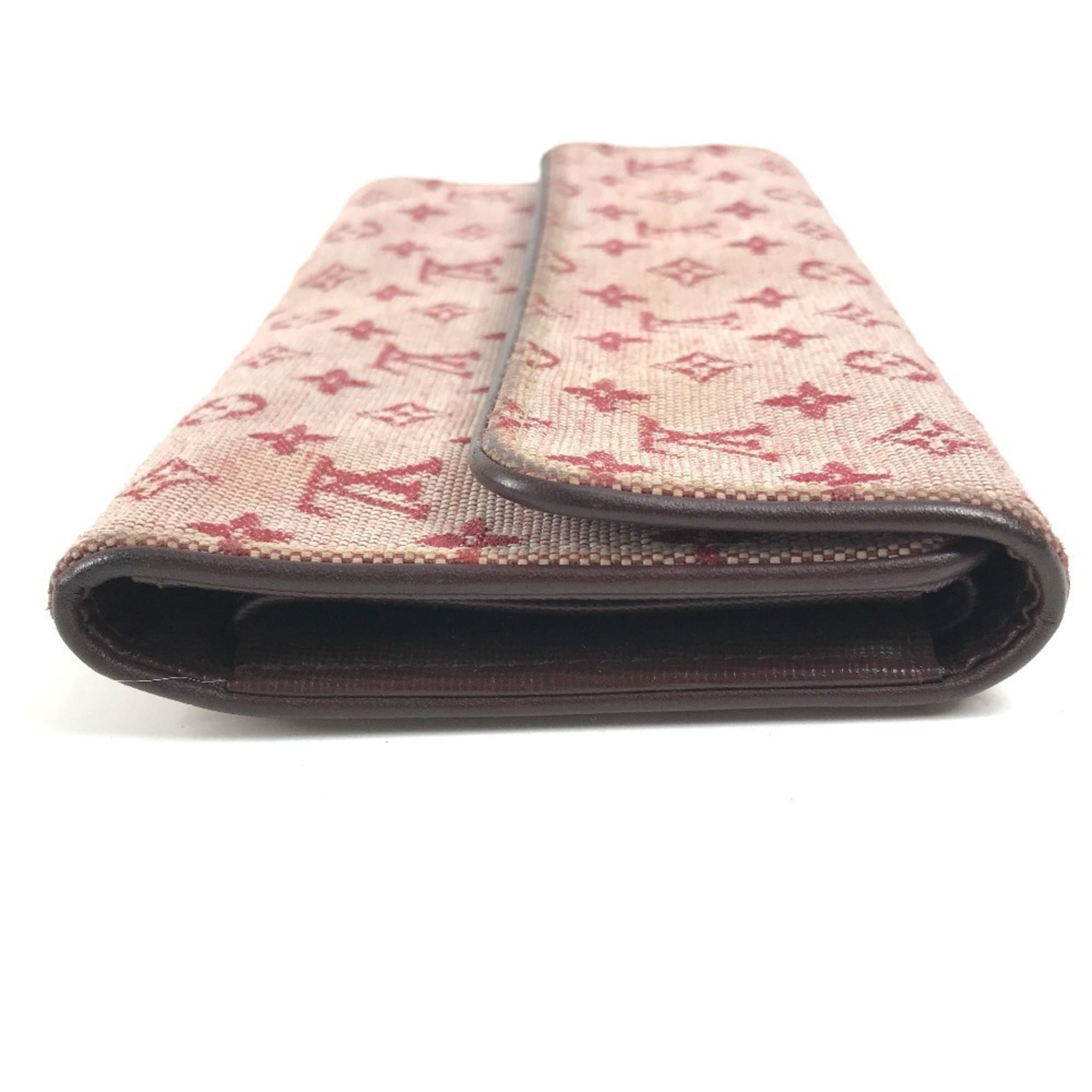 Louis Vuitton Cherry Cherry Red Galle Monogram Red Color Monogram Mini Long Wallet (Bi-Fold) (Pre-Owned)