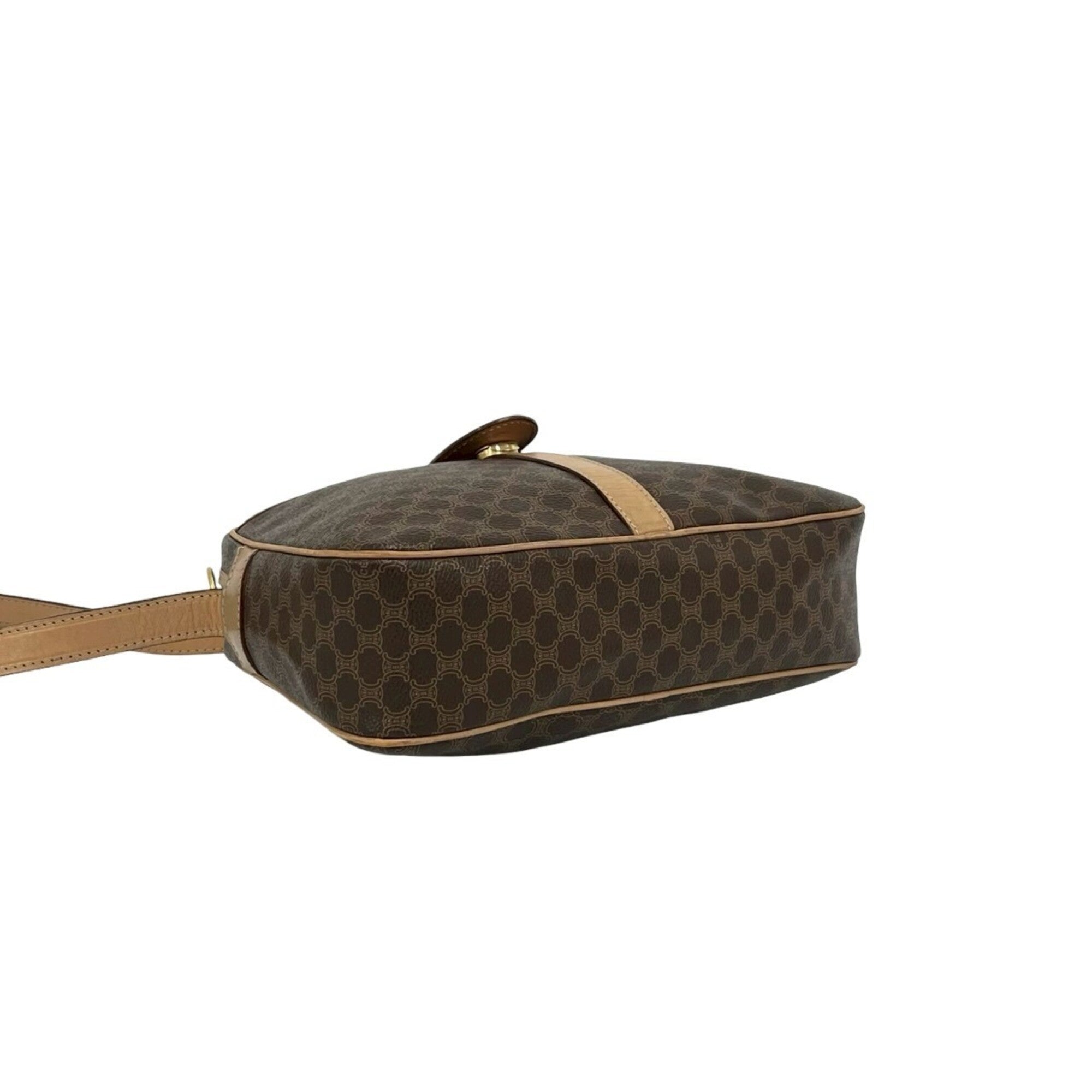 Celine Brown Leather Pvc Pochette Shoulder Bag (Pre-Owned)