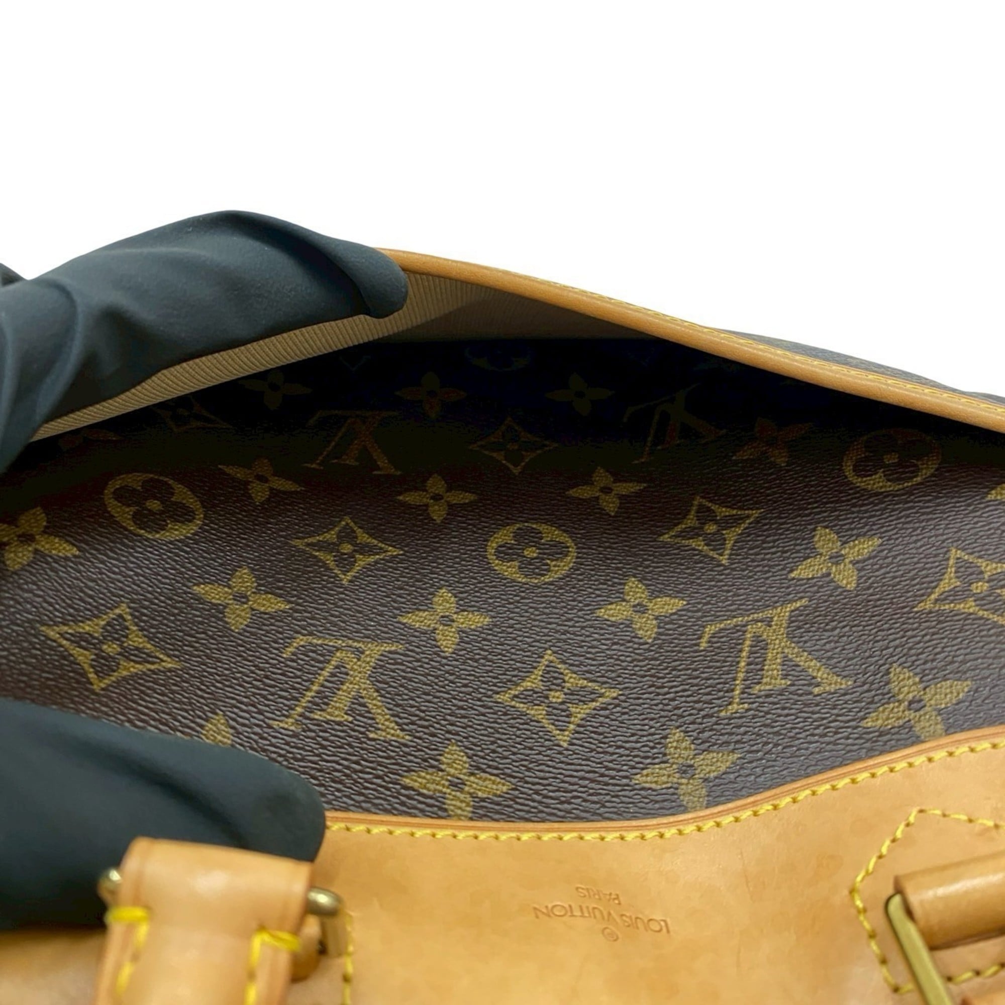 Louis Vuitton Brown Leather Pvc Boston Bag Handbag (Pre-Owned)