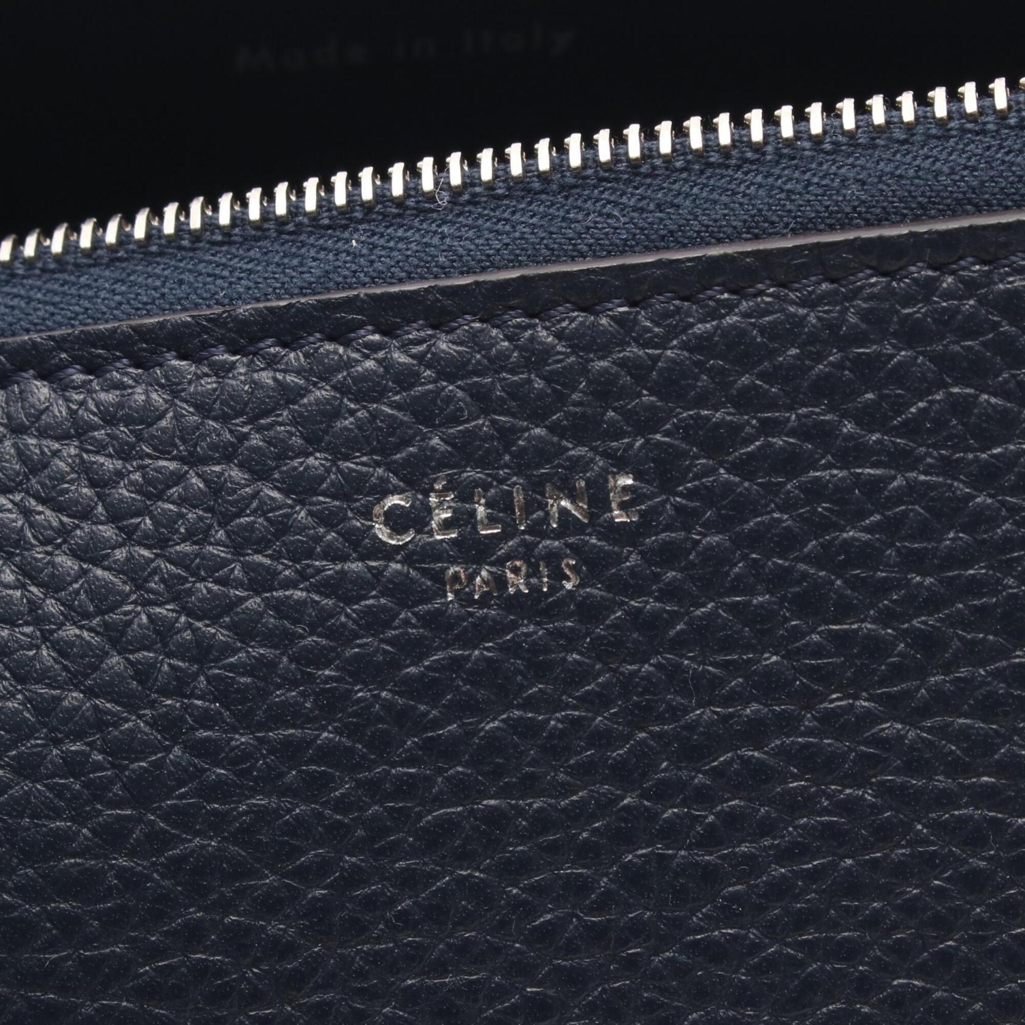 Celine Navy Leather Handbag Pouch (Pre-Owned)