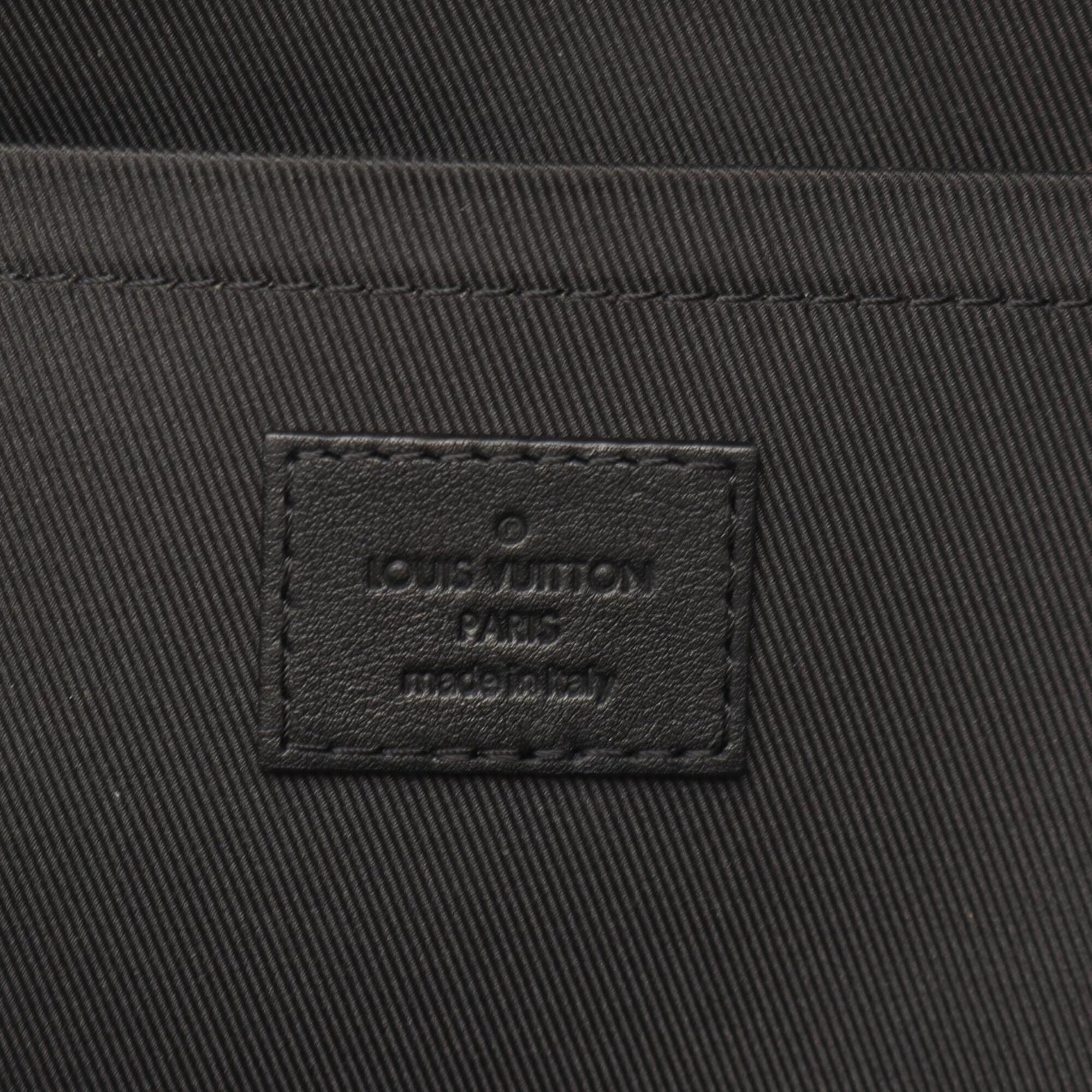 Louis Vuitton Black Brown Coated Canvas Pvc Monogram Leather Backpack Handbag (Pre-Owned)