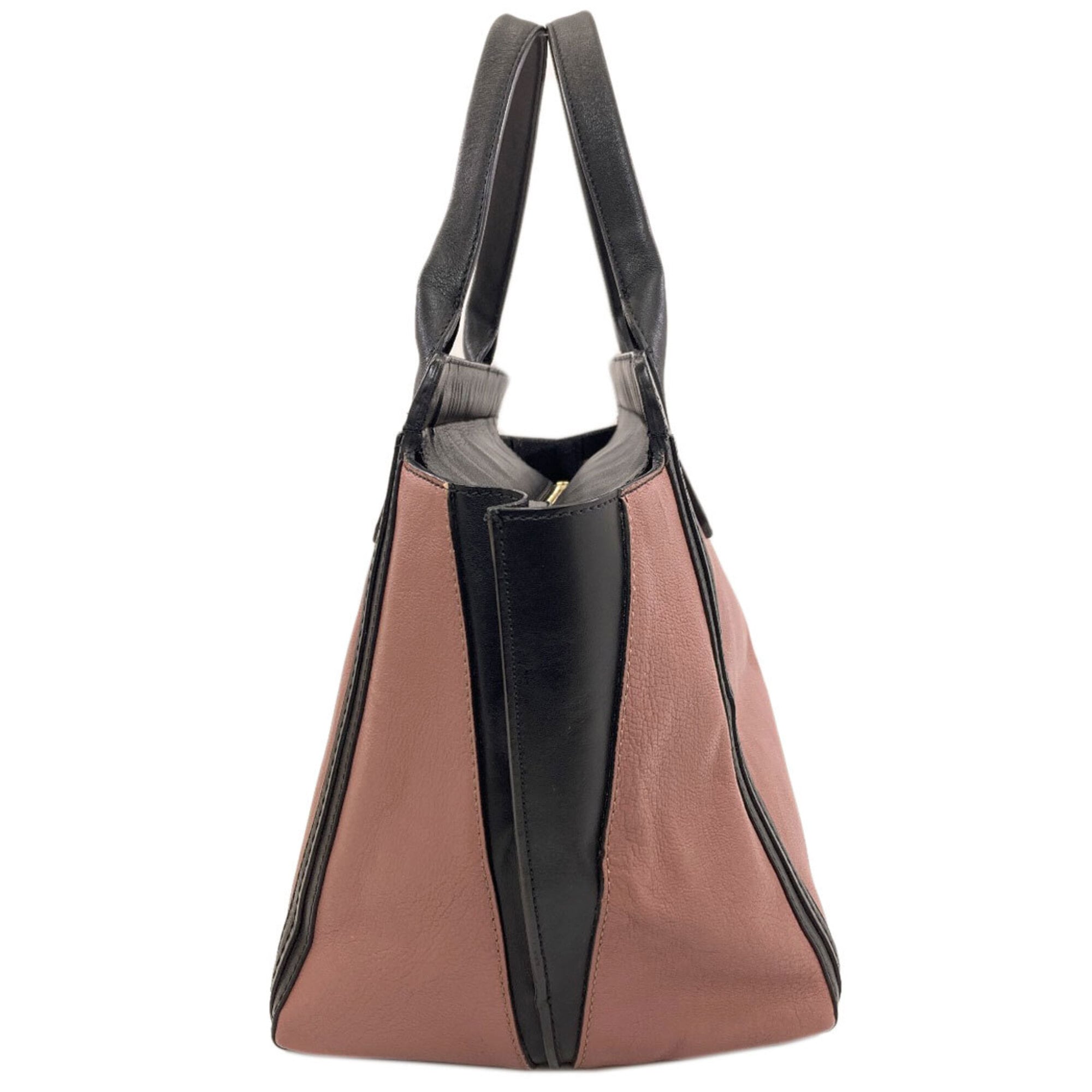 Chloé Alison Black Pink Leather Handbag (Pre-Owned)