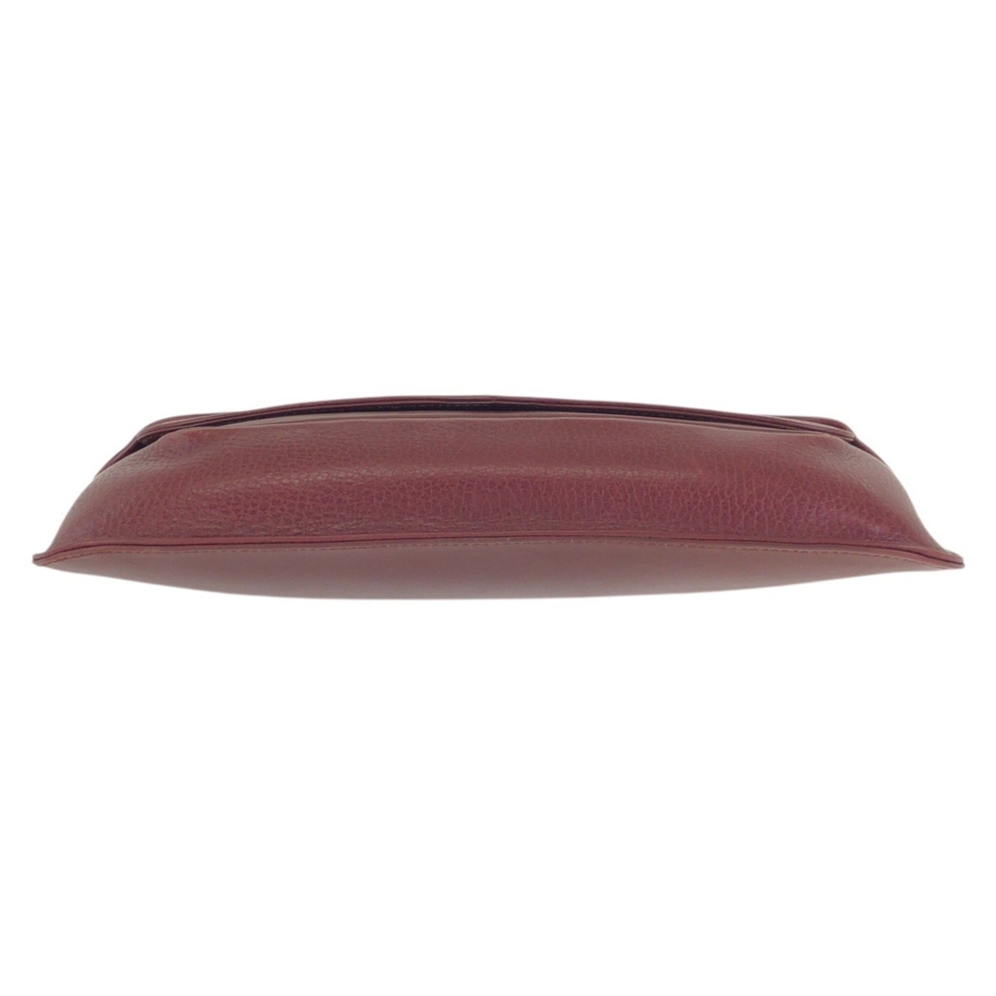 Cartier Bordeaux Wine Red Leather Clutch Bag (Pre-Owned)