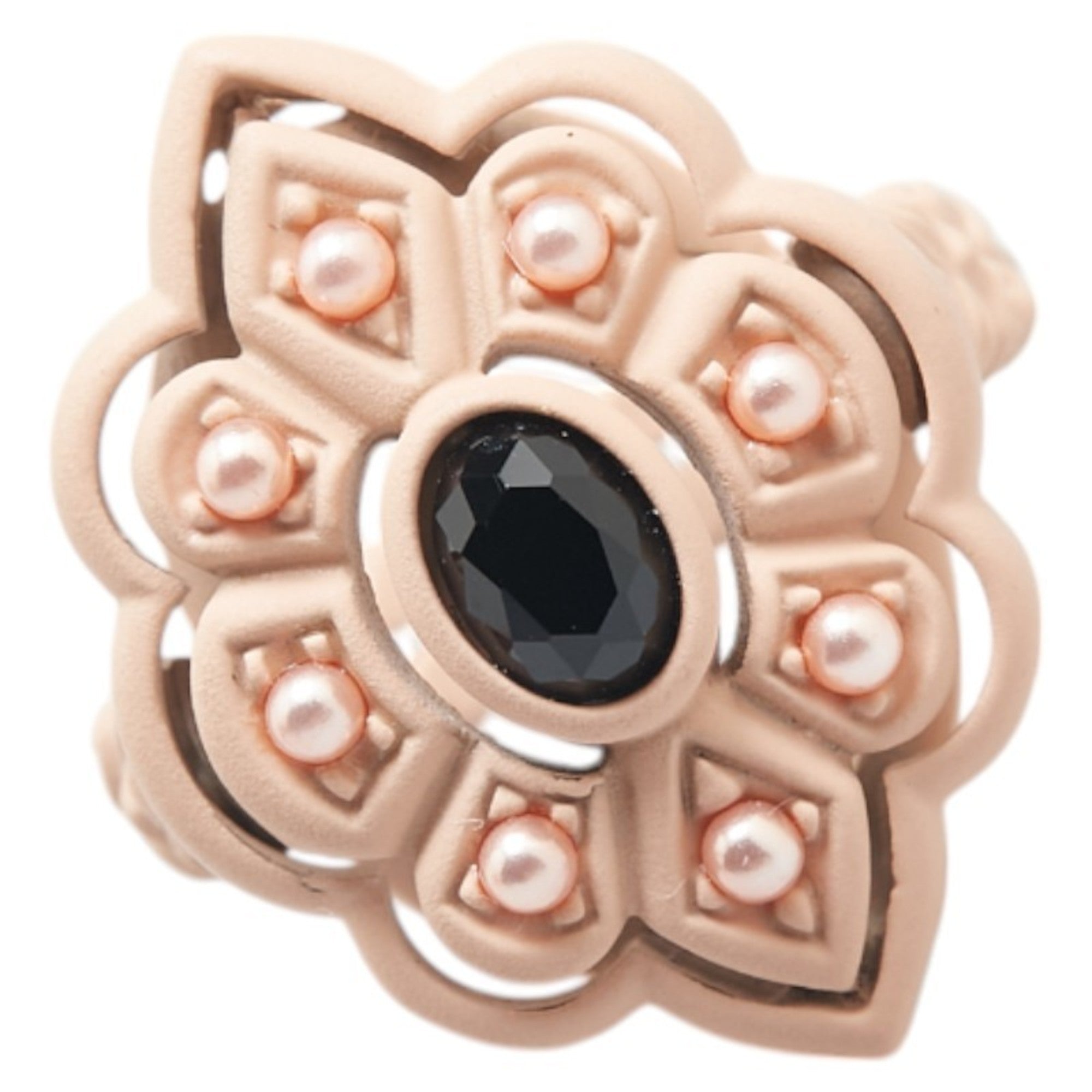 Gucci Pink Artificial Pearl Plastic Band Ring (Pre-Owned)