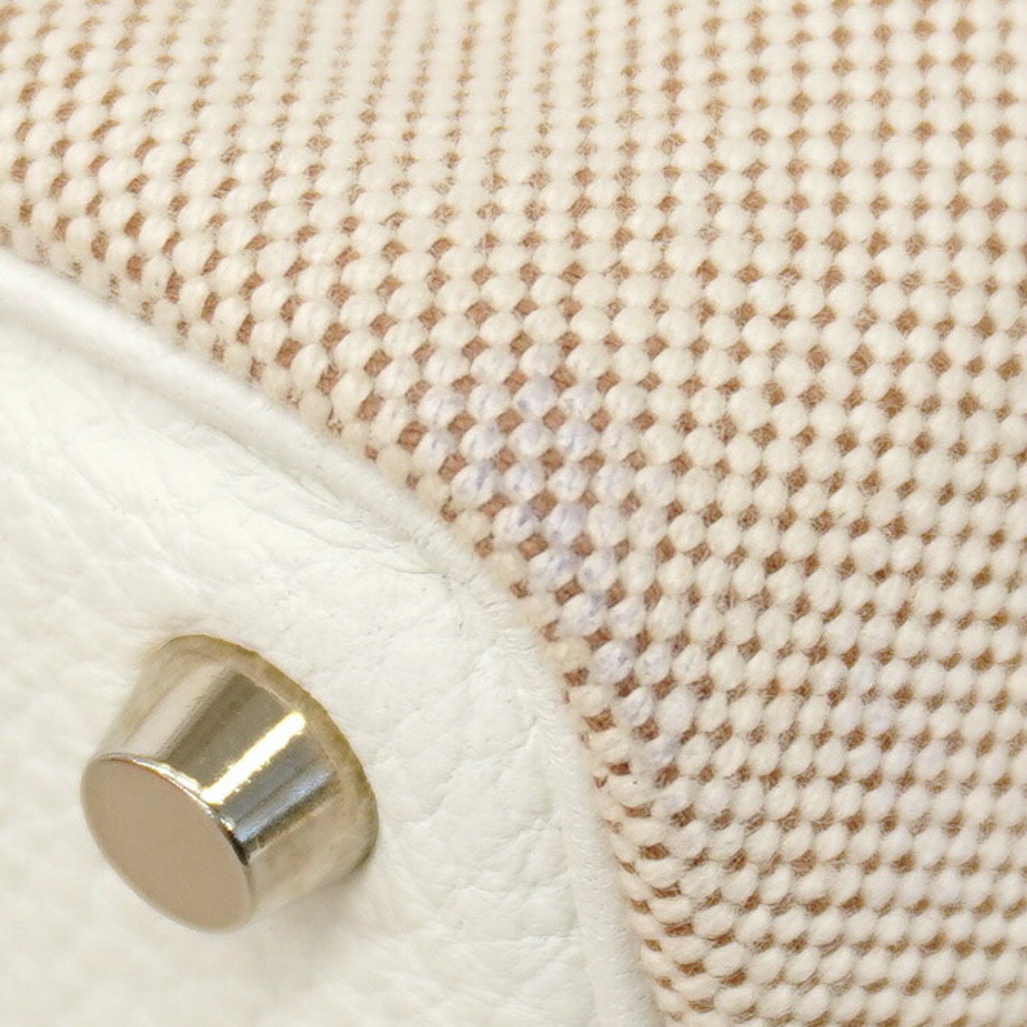 Hermes White Toile H Handbag (Pre-Owned)