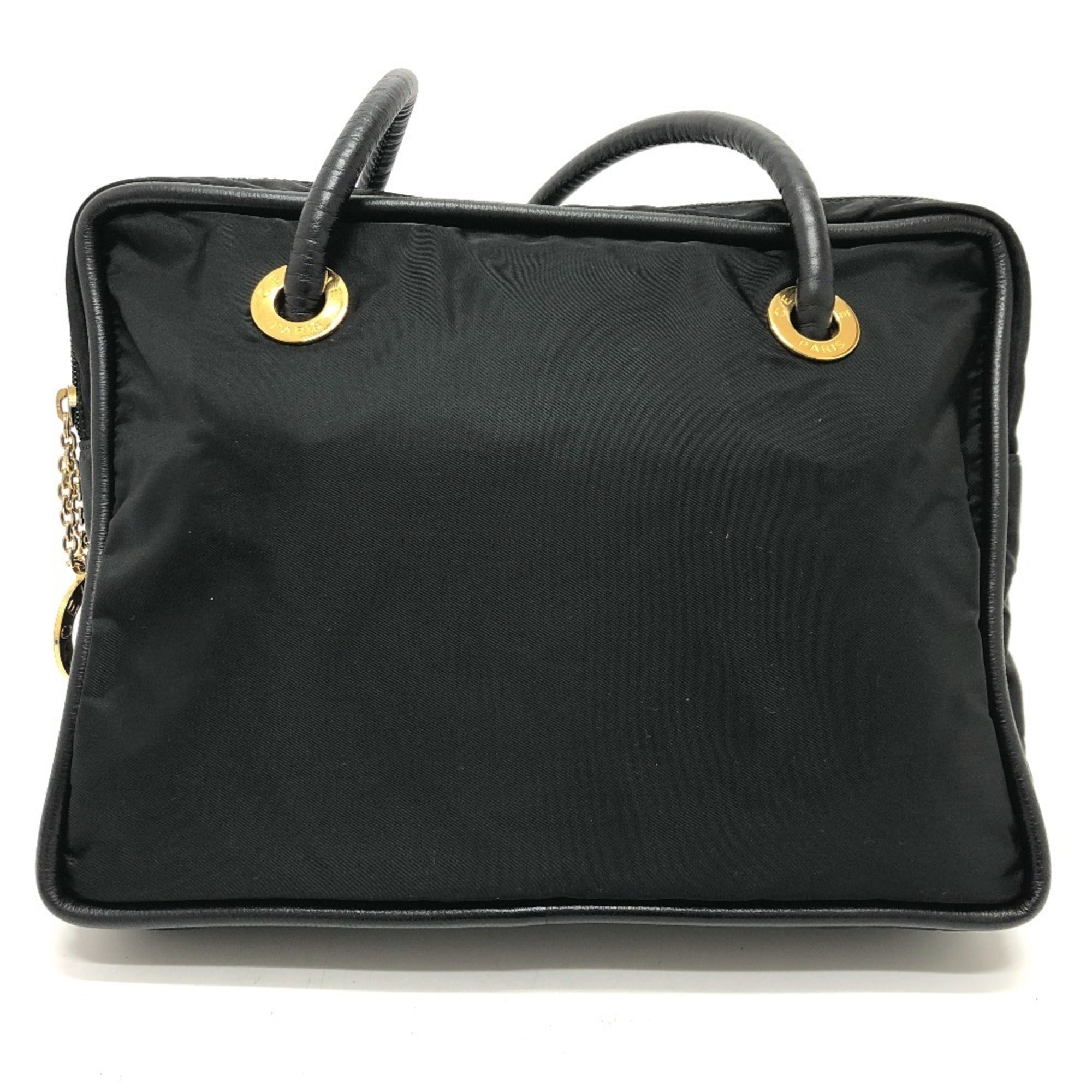 Celine Black Nylon Leather Shoulder Bag (Pre-Owned)