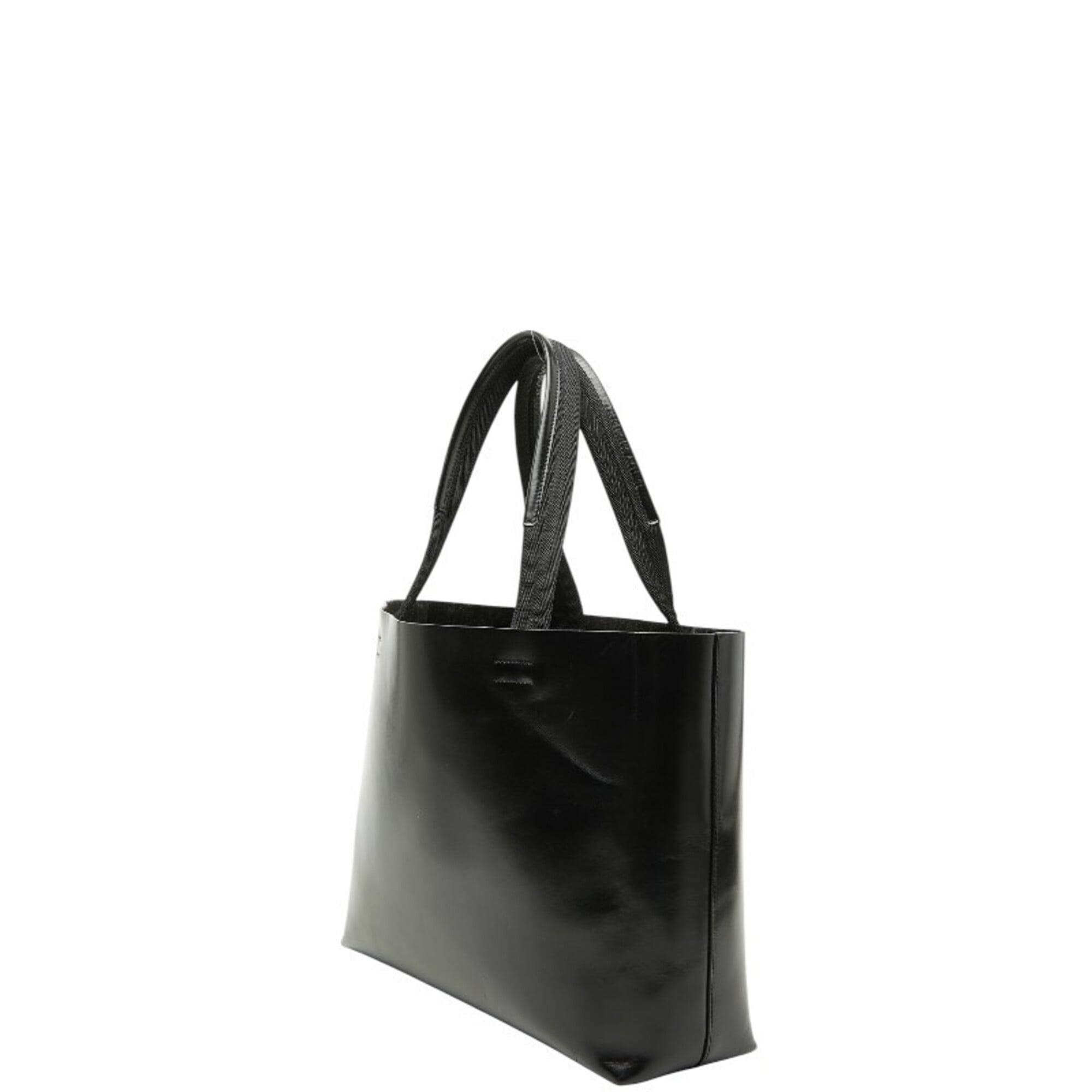 Prada Black Leather Handbag Pouch Tote Bag (Pre-Owned)