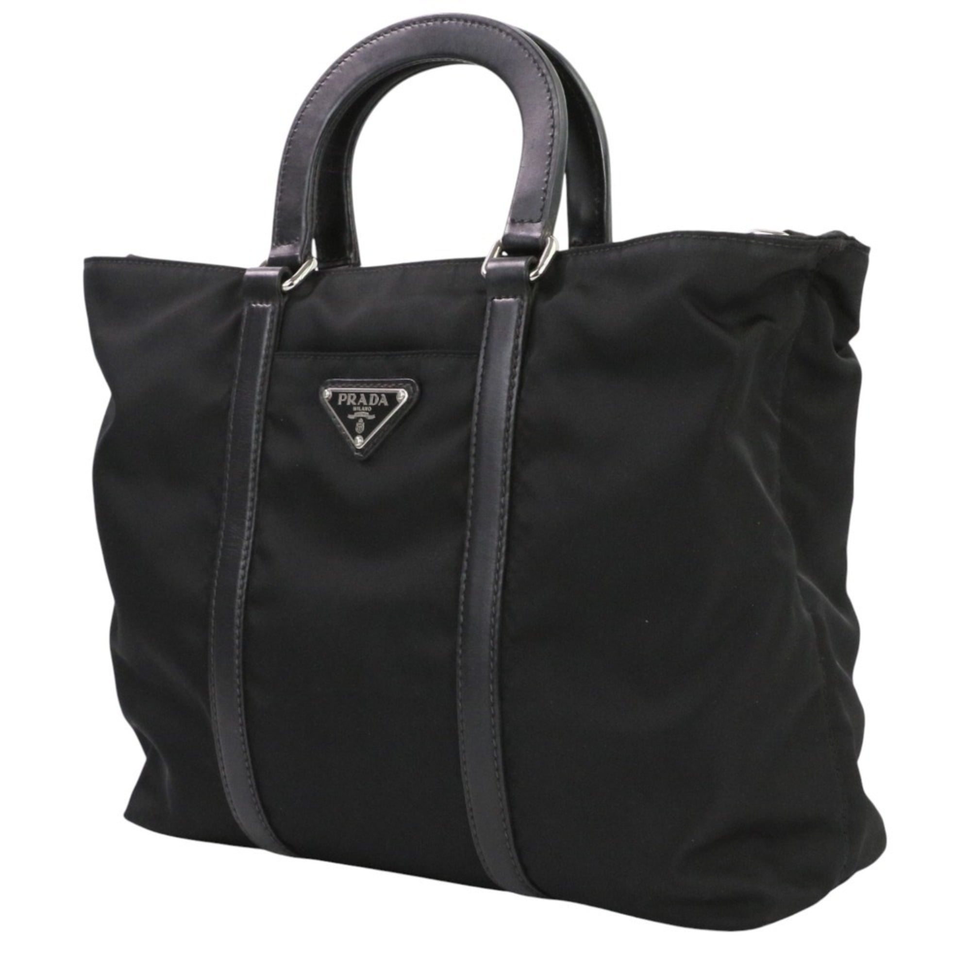 Prada Black Nylon Handbag Shoulder Bag (Pre-Owned)