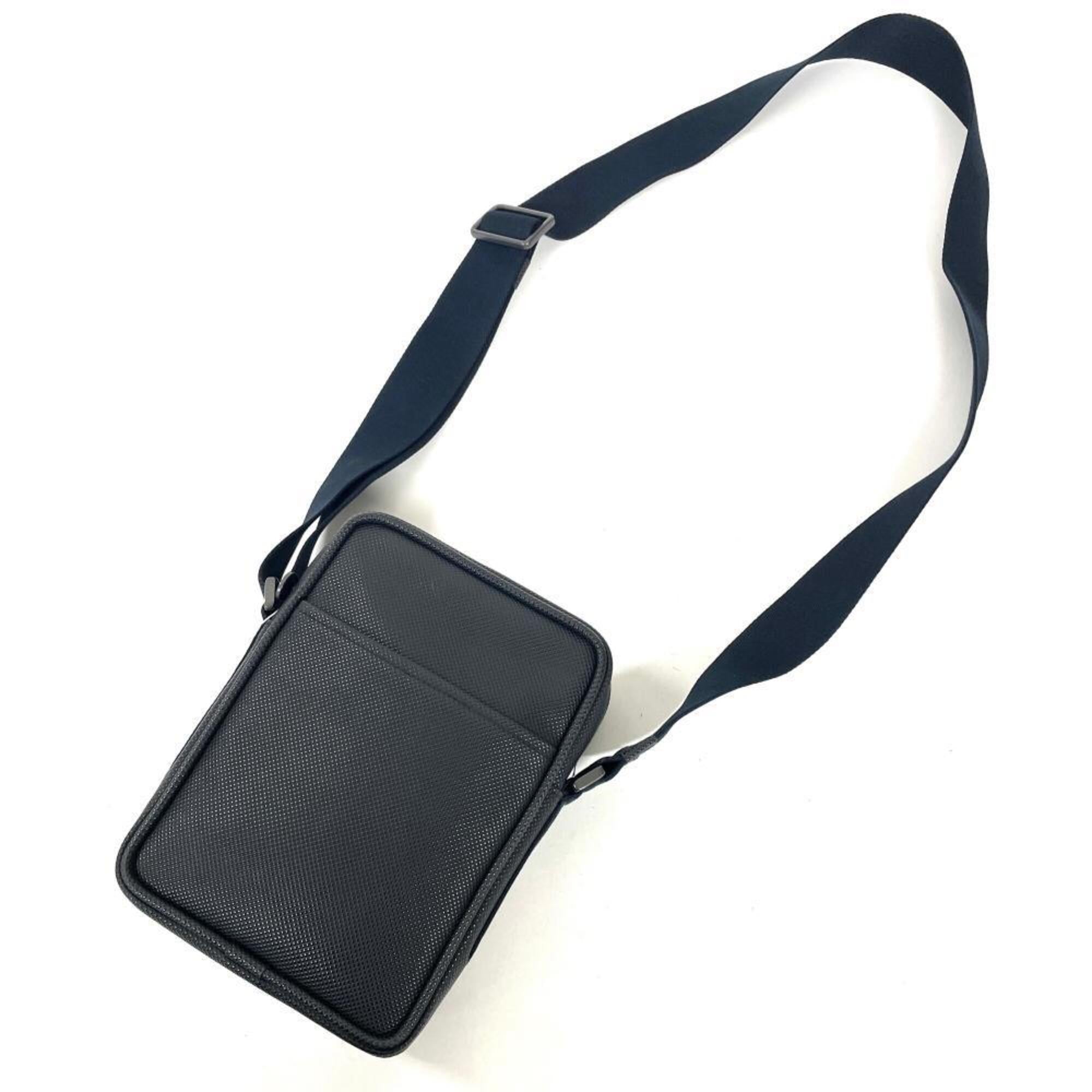 Bottega Veneta Black Coated Canvas Shoulder Bag (Pre-Owned)
